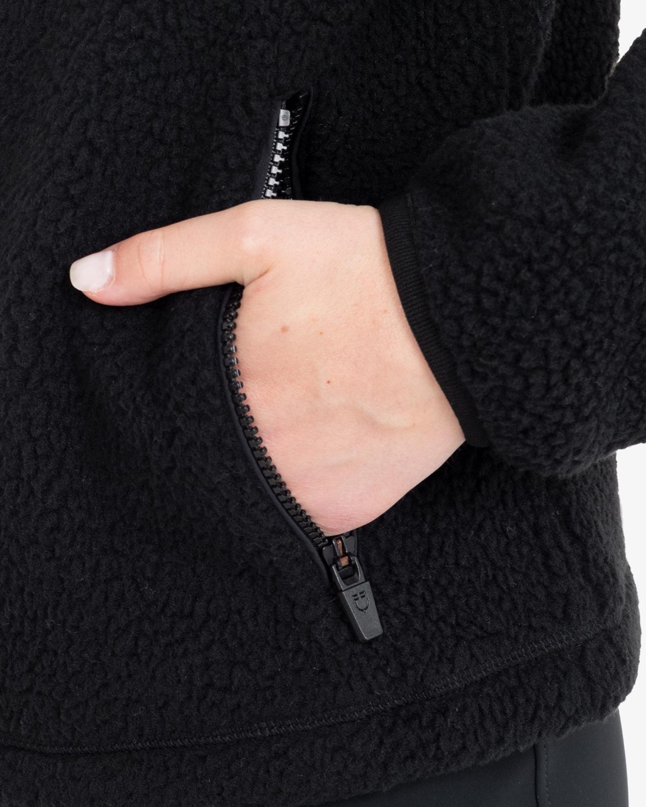 Women's teddy fleece hoodie with zip