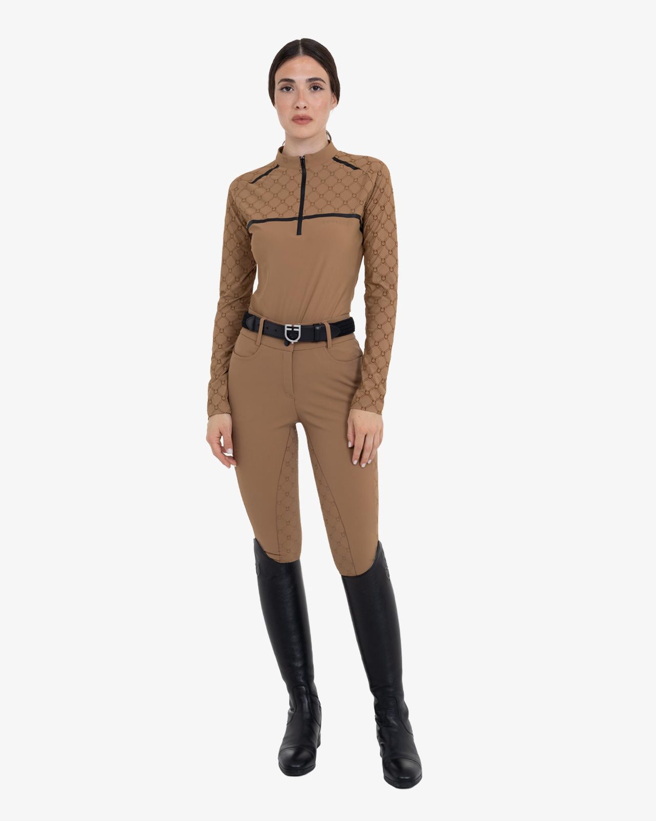 Women's high-waisted monogram full grip breeches