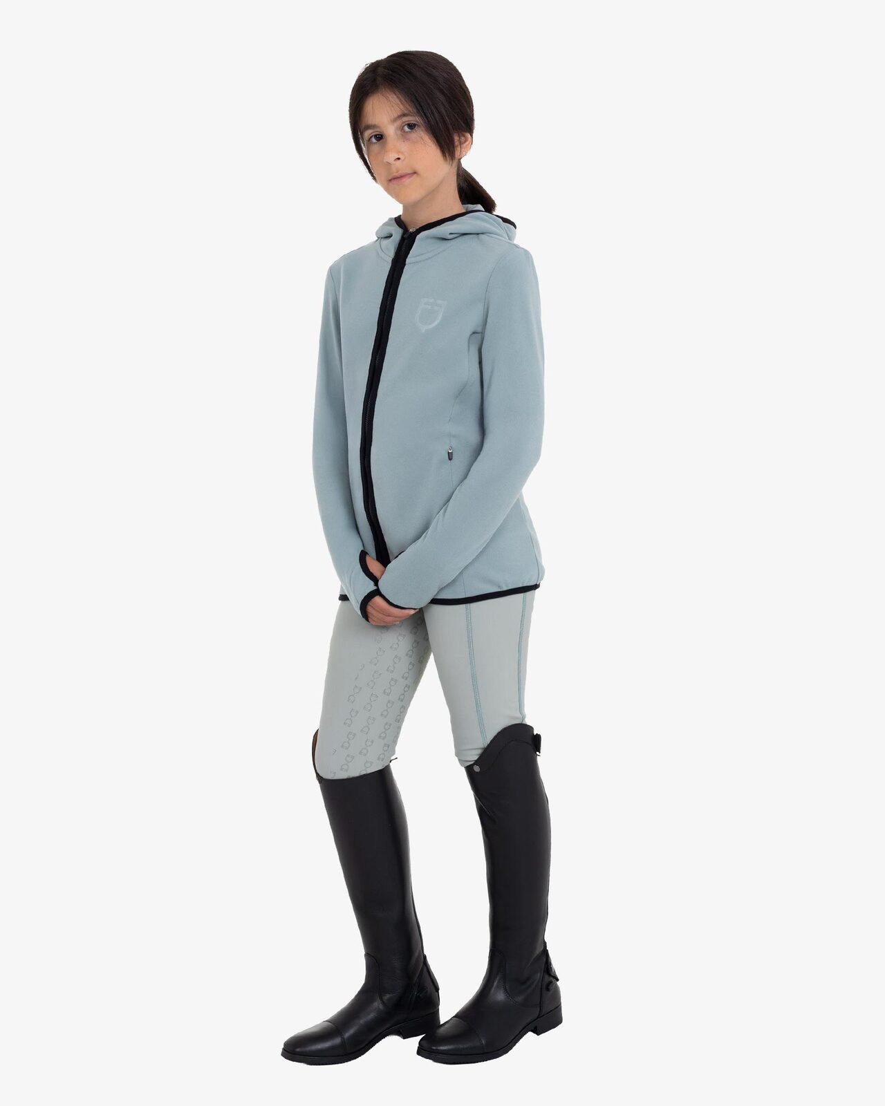 Kids' unisex fleece zip-up hoodie