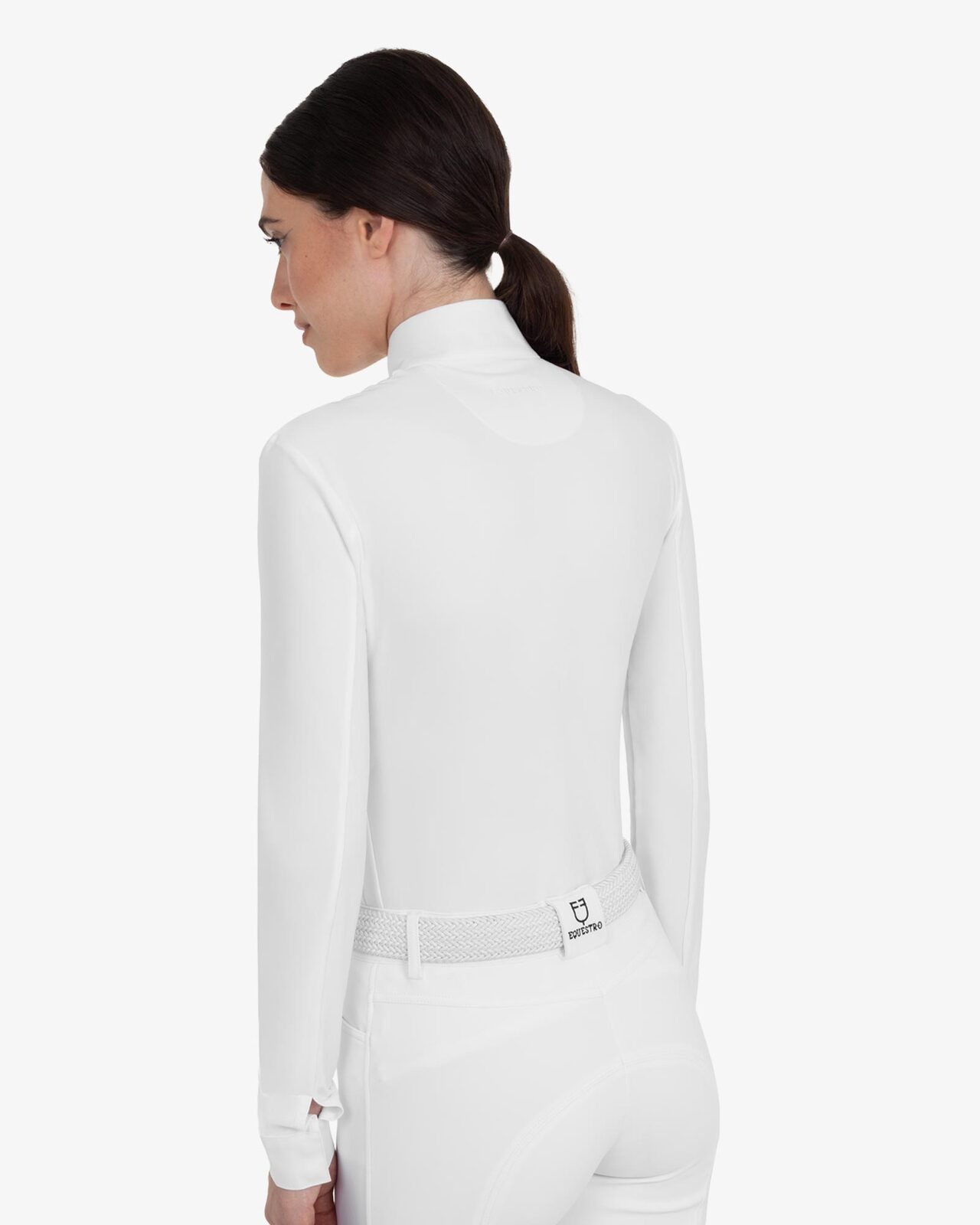 Women's competition polo shirt in winter technical fabric