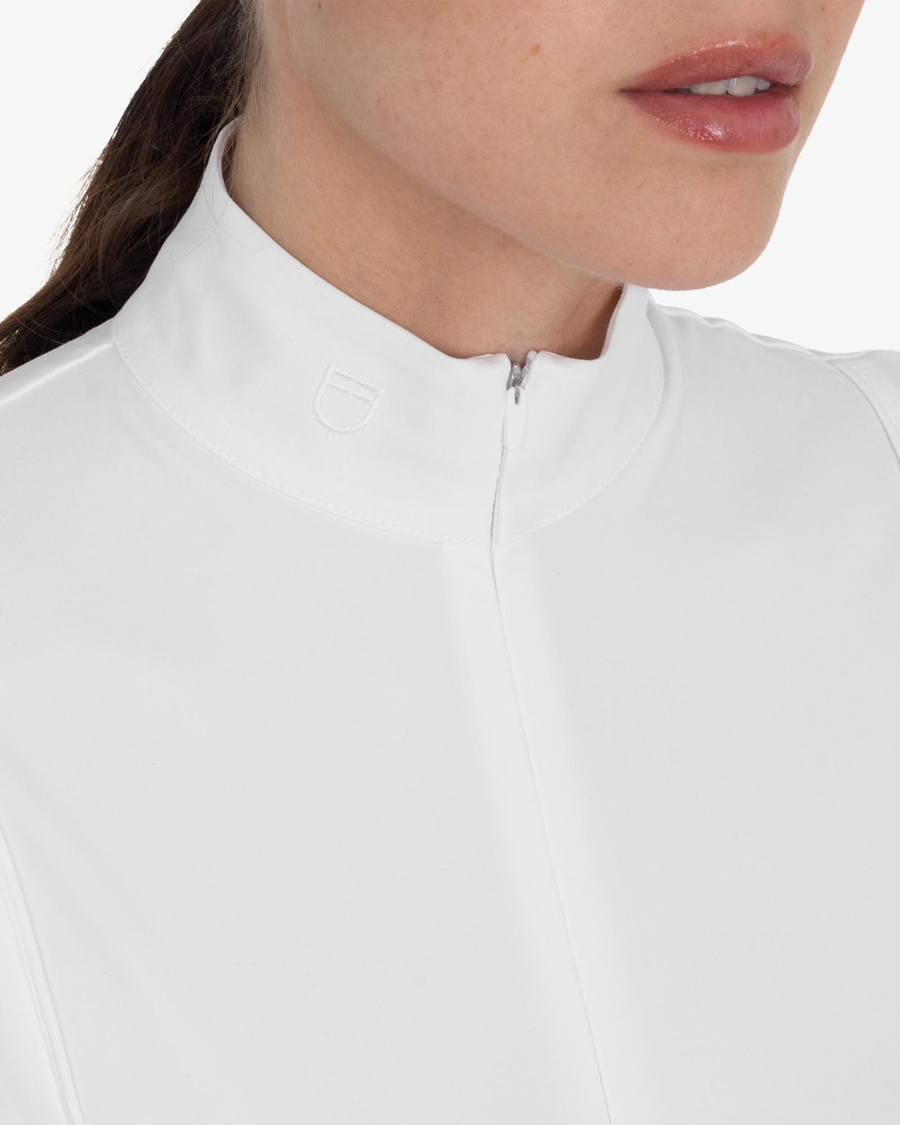 Women's competition polo shirt in winter technical fabric