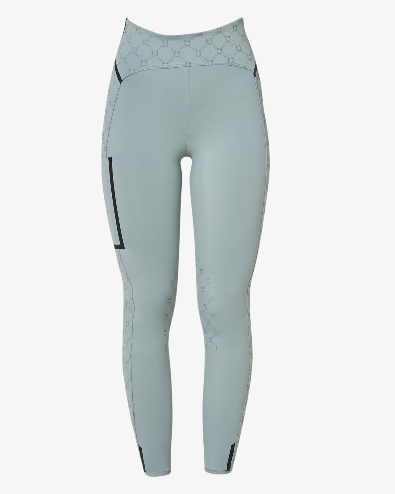 Women's high-waisted leggings in technical monogram fabric