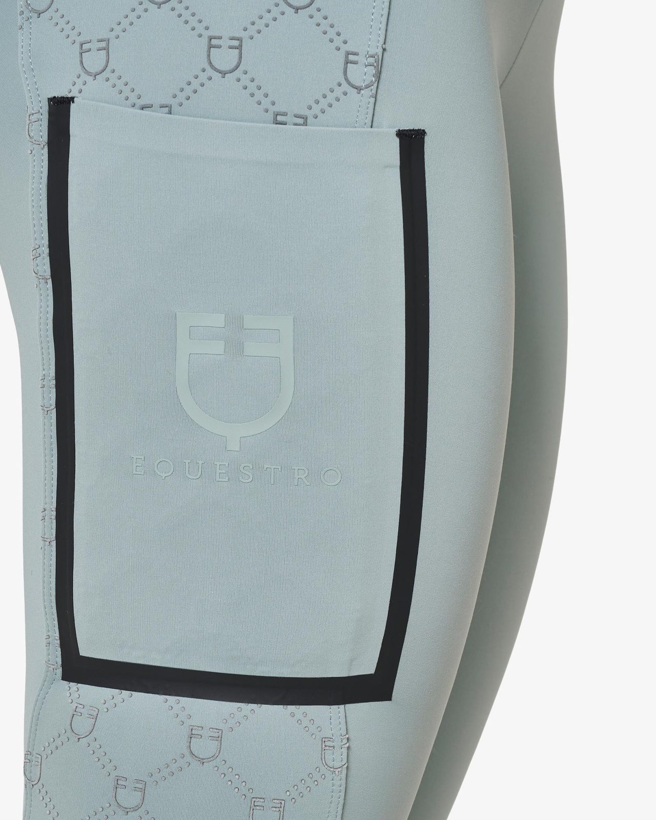 Women's high-waisted leggings in technical monogram fabric