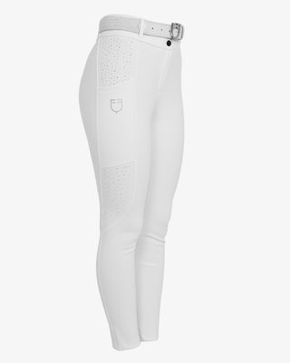 Women's high-waisted full grip breeches with rhinestones