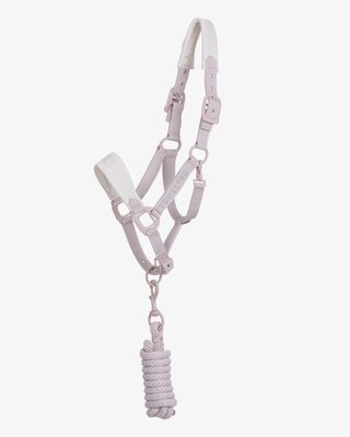 Technical halter with double adjustment and rubber-coated buckles