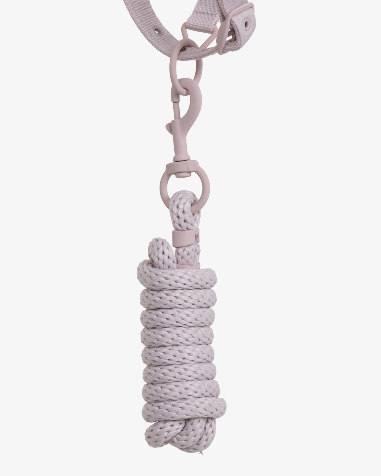Technical halter with double adjustment and rubber-coated buckles
