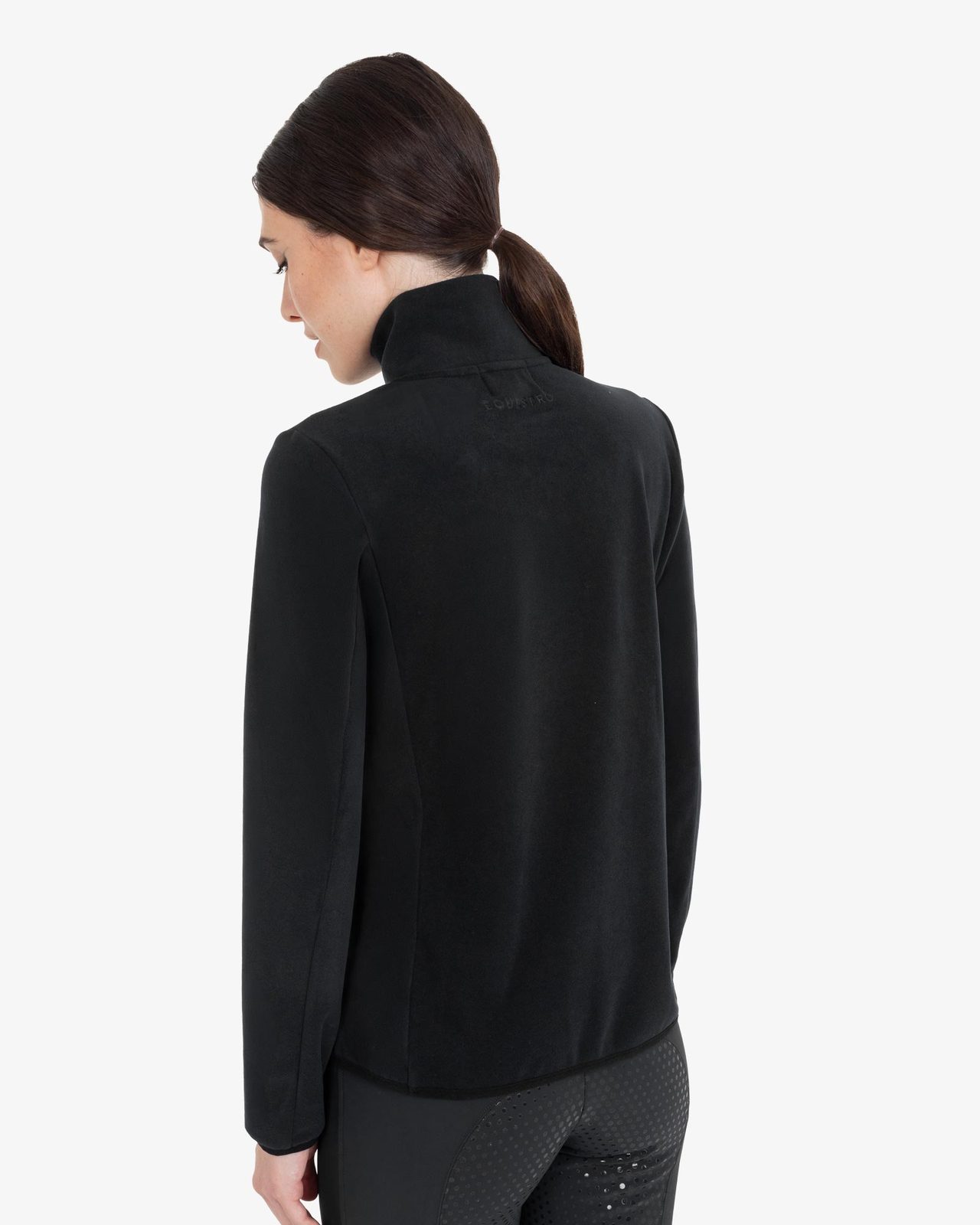 Women’s high-neck fleece sweatshirt with 3/4 zip