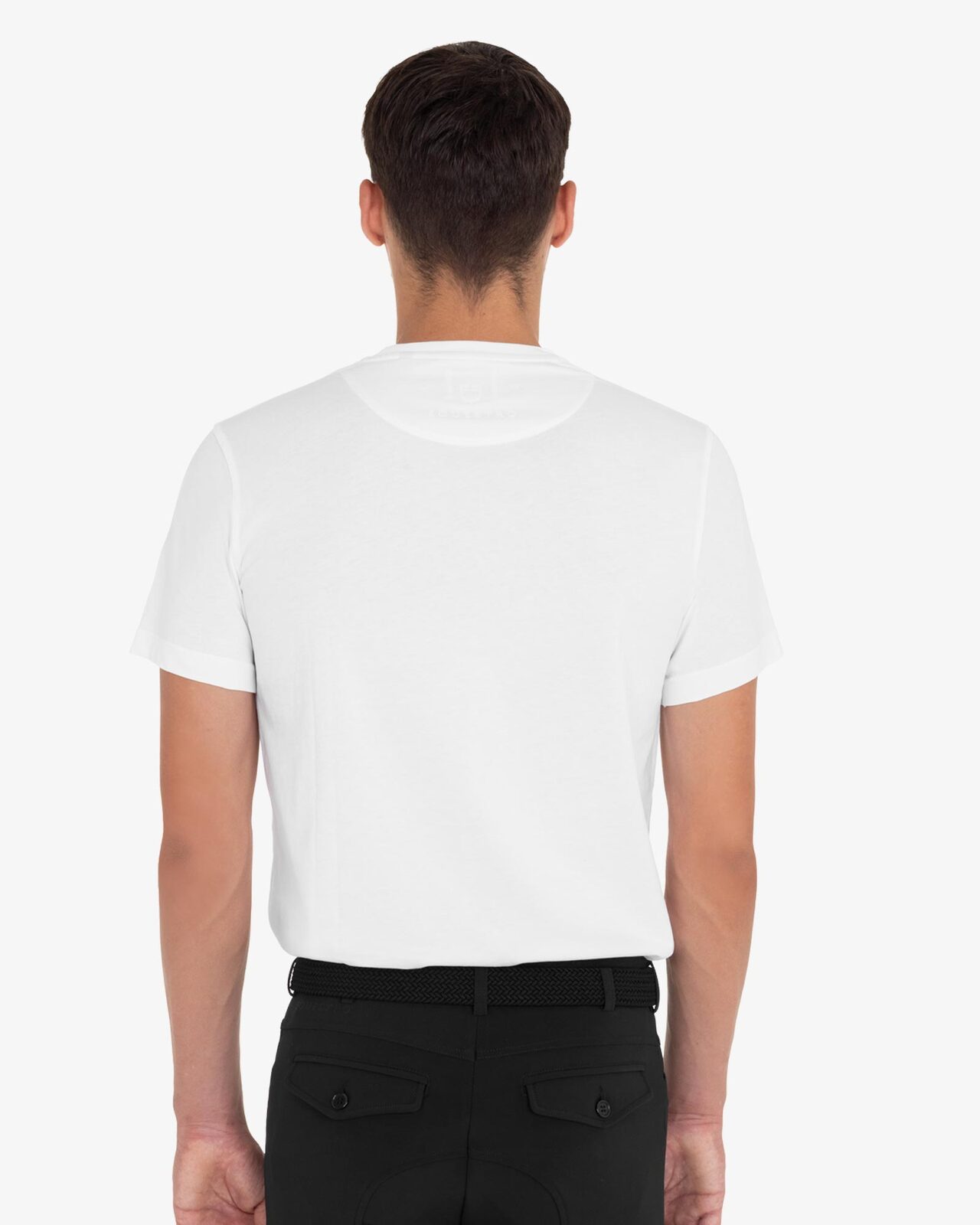 Men's T-shirt with velvet-effect lettering