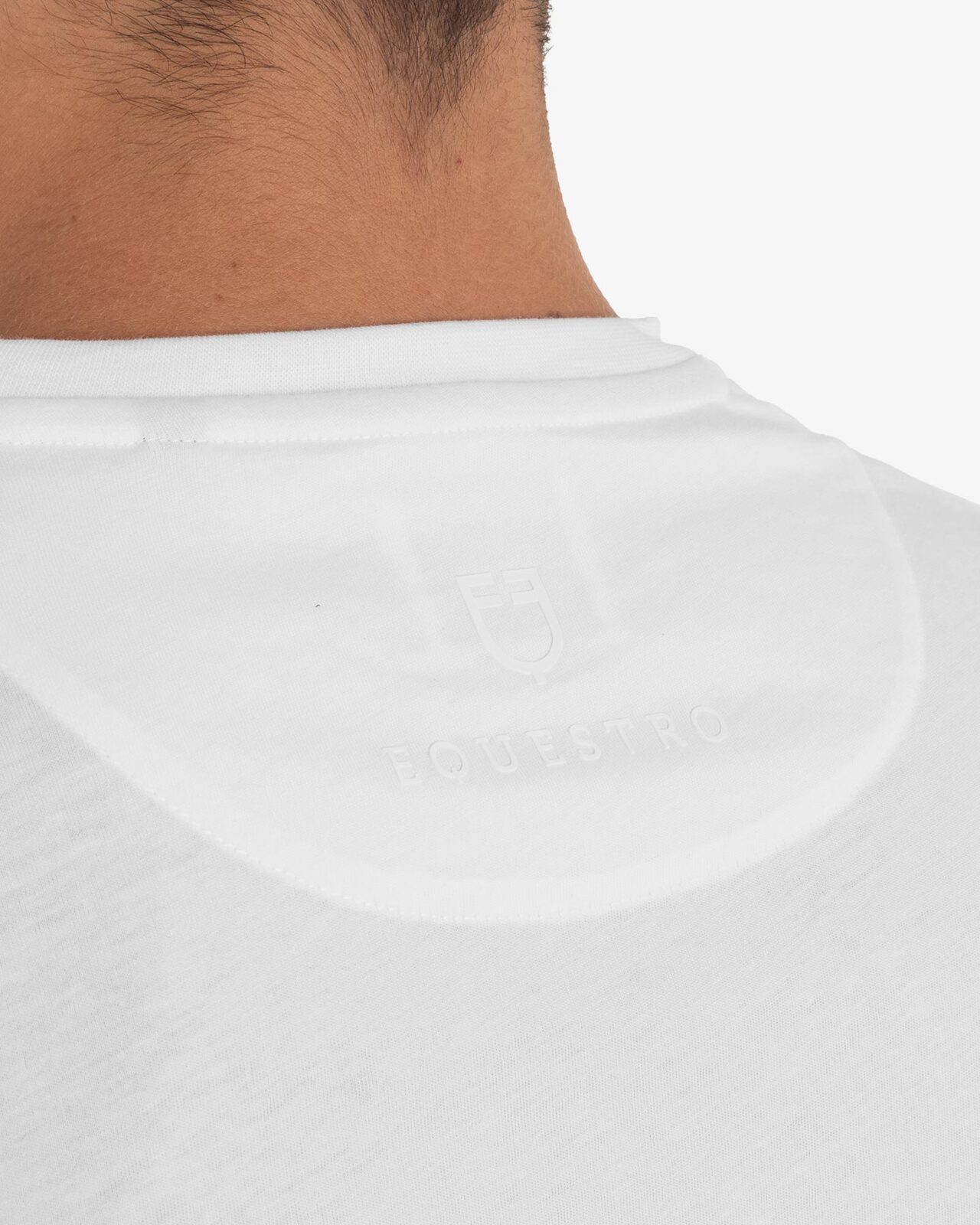 Men's T-shirt with velvet-effect lettering