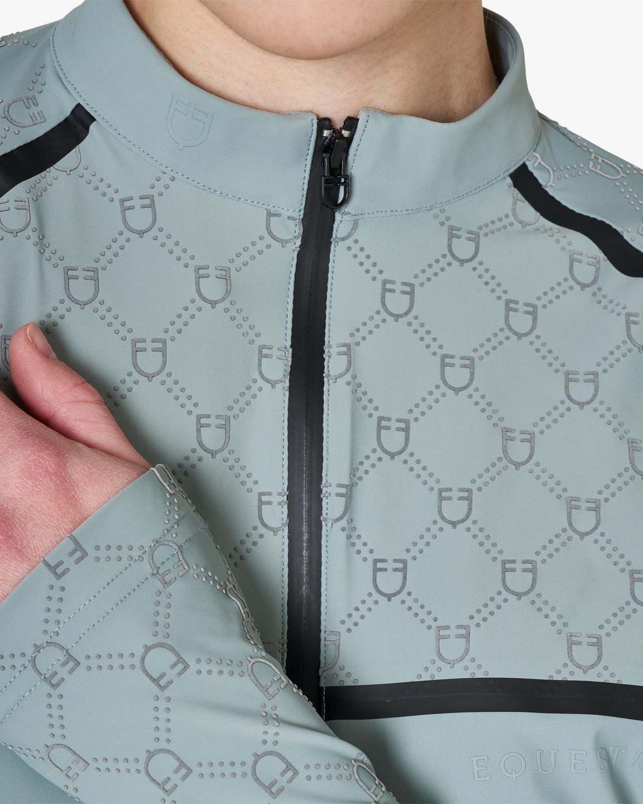 Women’s long-sleeved monogram print training polo shirt