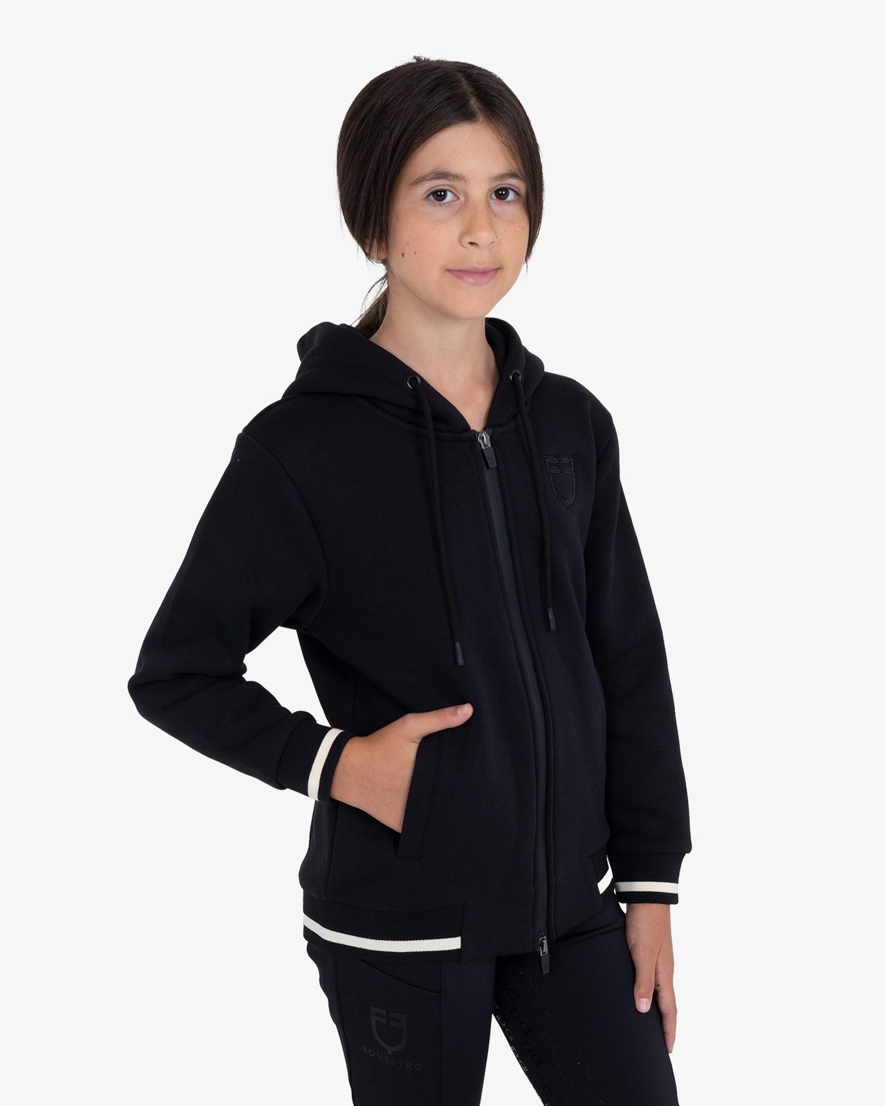 Kids' unisex hoodie with front zip