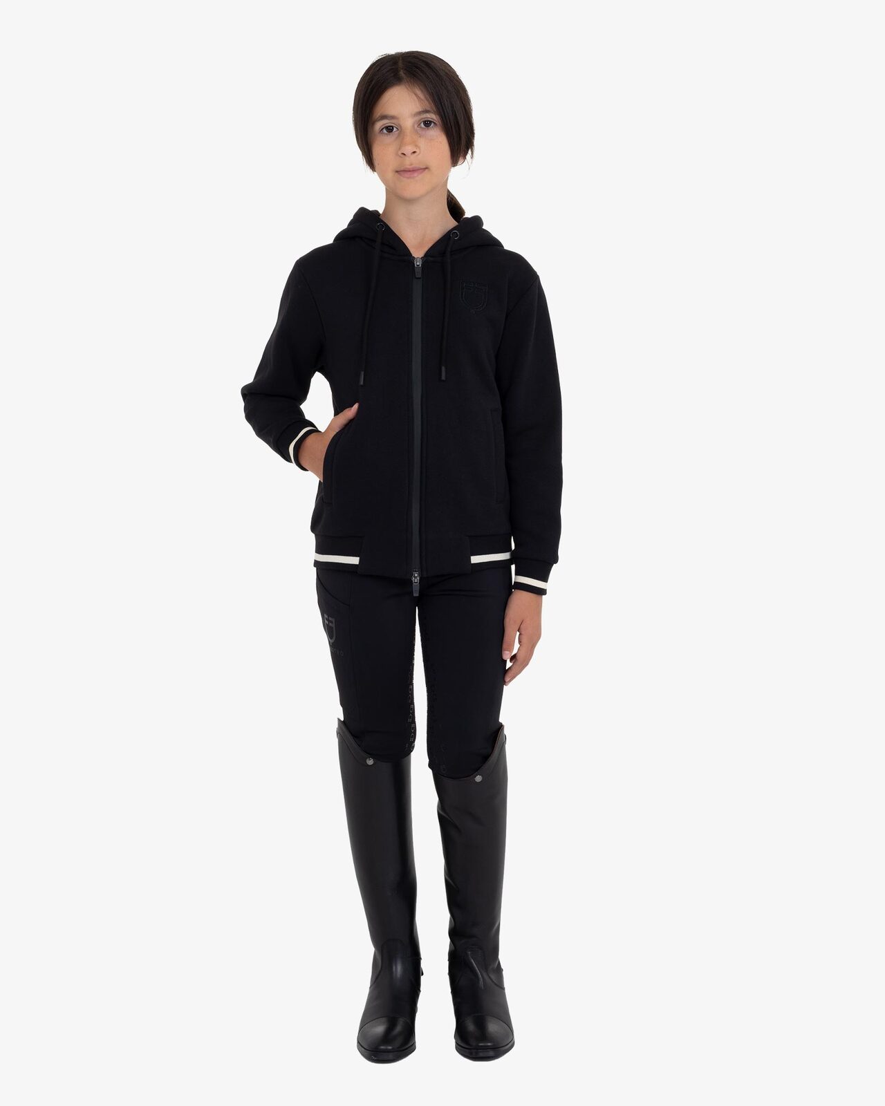 Kids' unisex hoodie with front zip