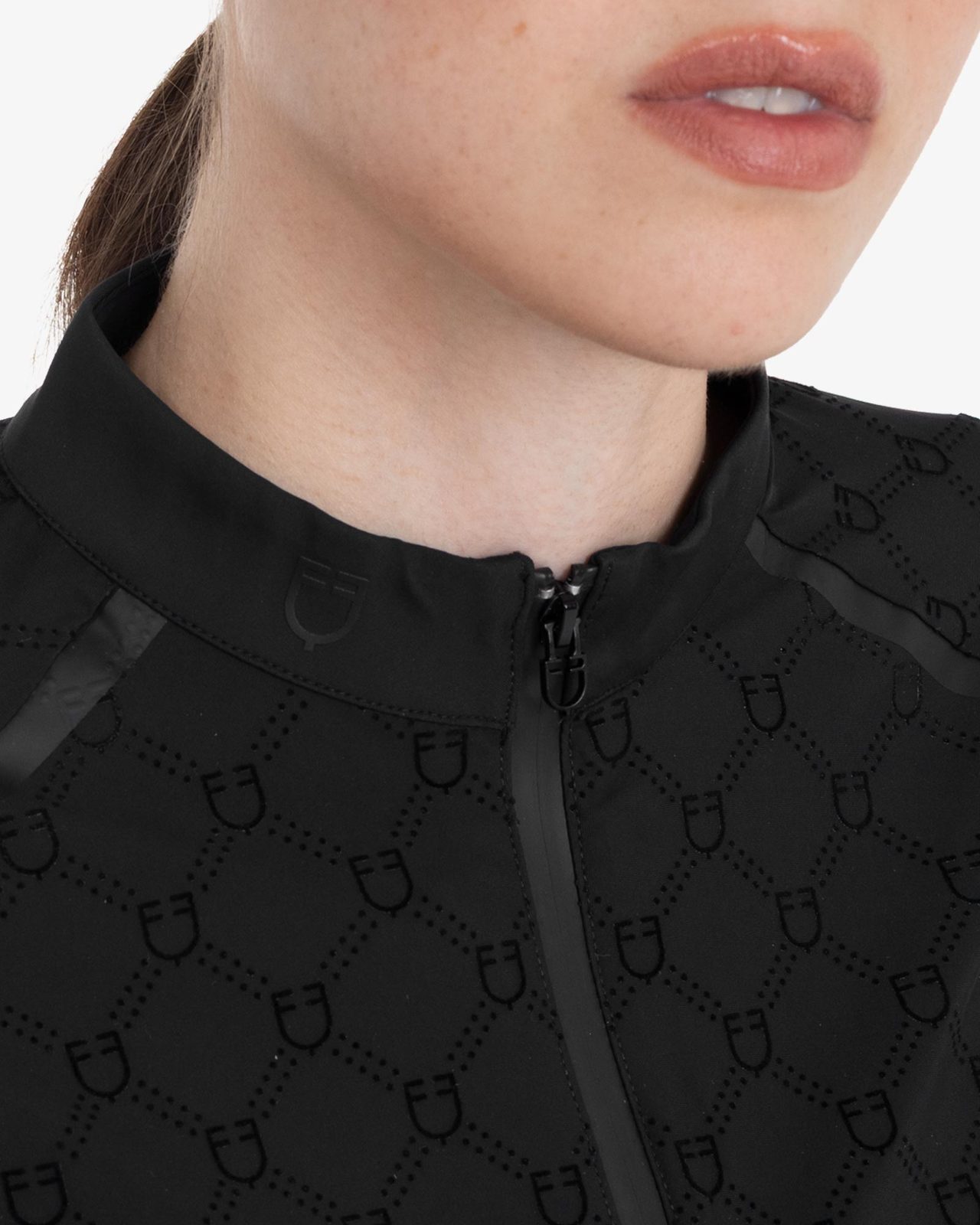 Women’s long-sleeved monogram print training polo shirt