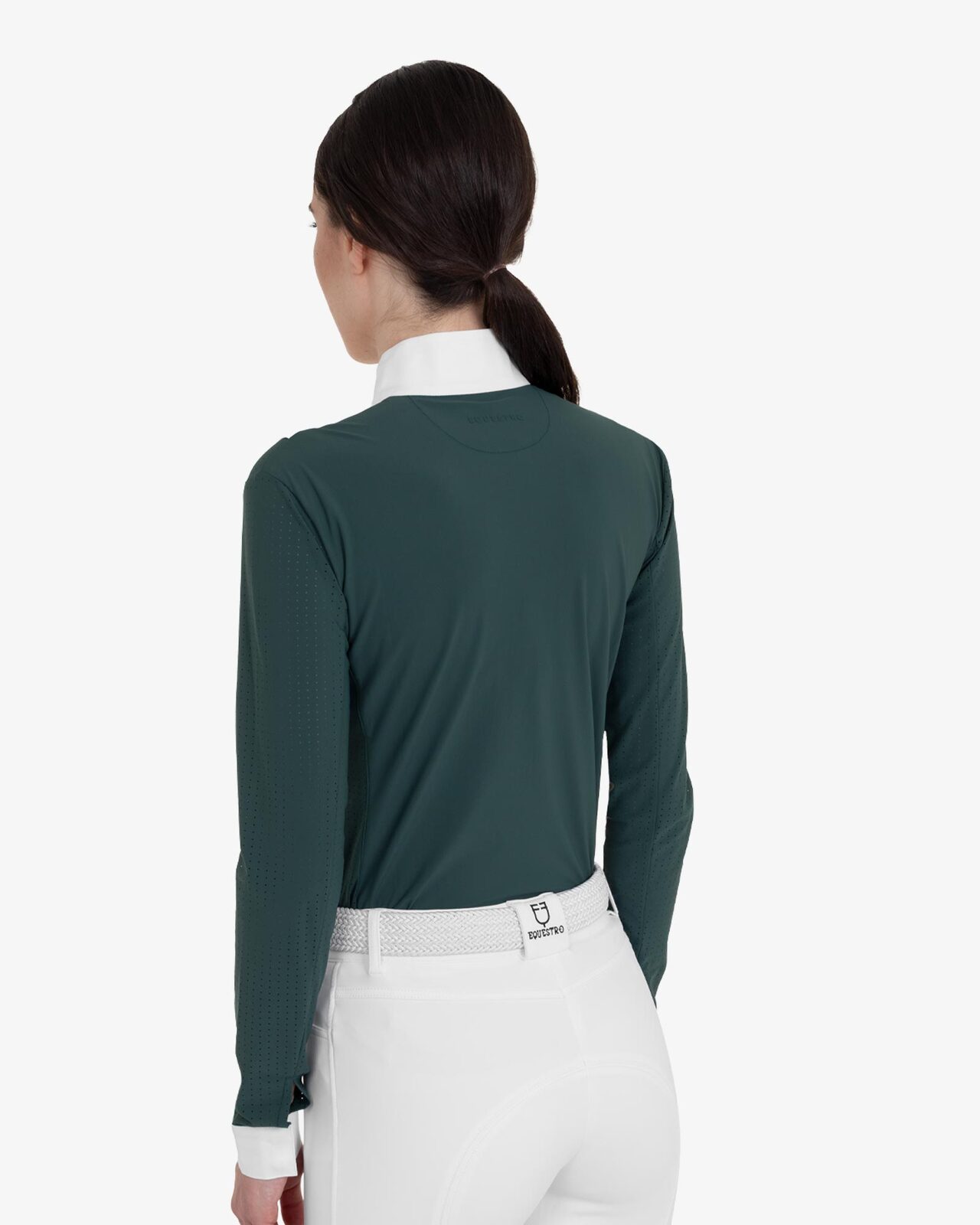 Women’s perforated long-sleeved competition polo shirt