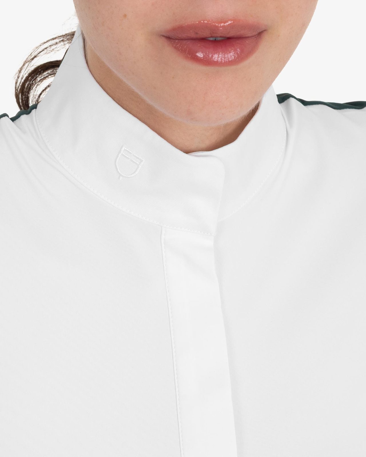 Women’s perforated long-sleeved competition polo shirt
