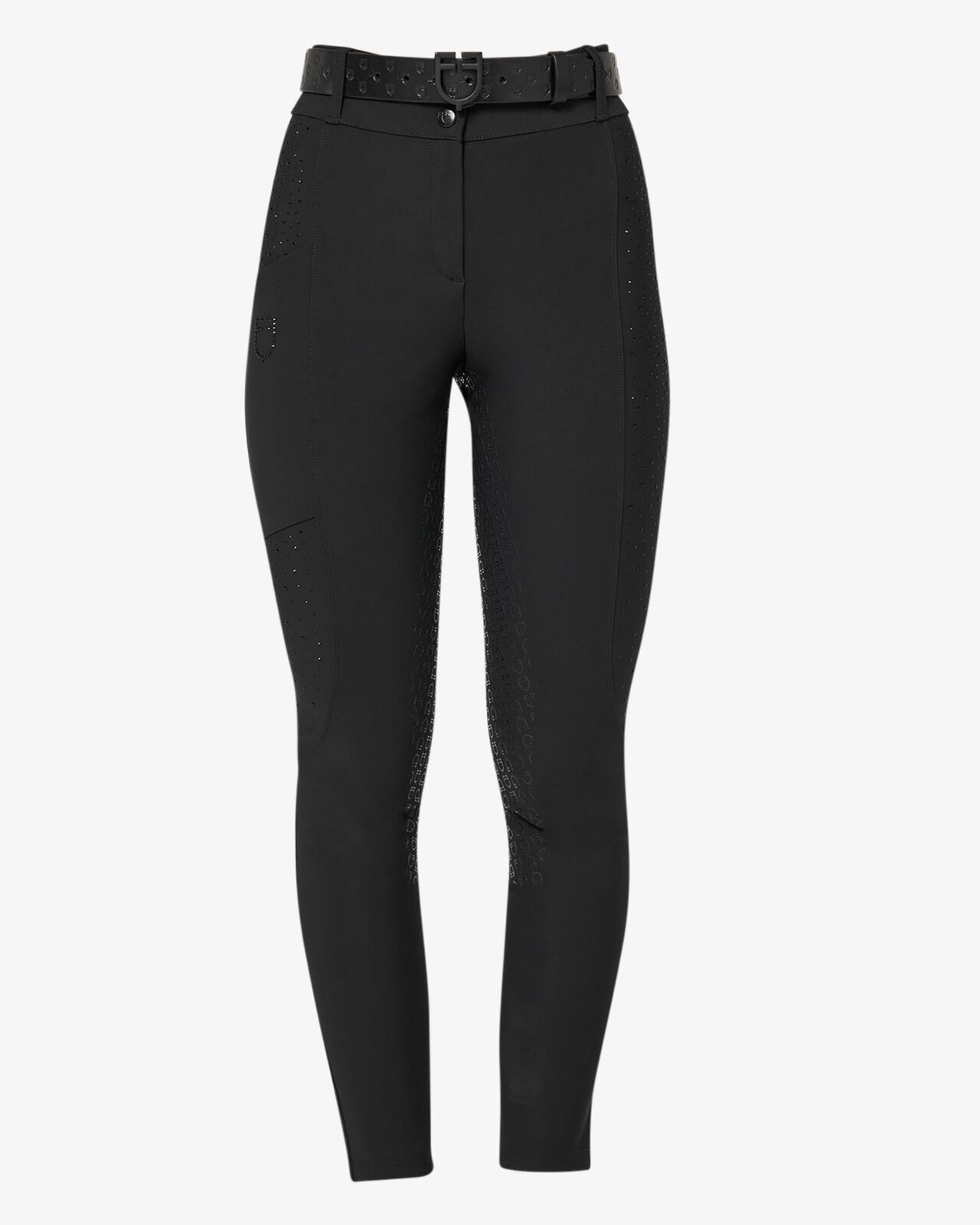 Women's high-waisted full grip breeches with rhinestones