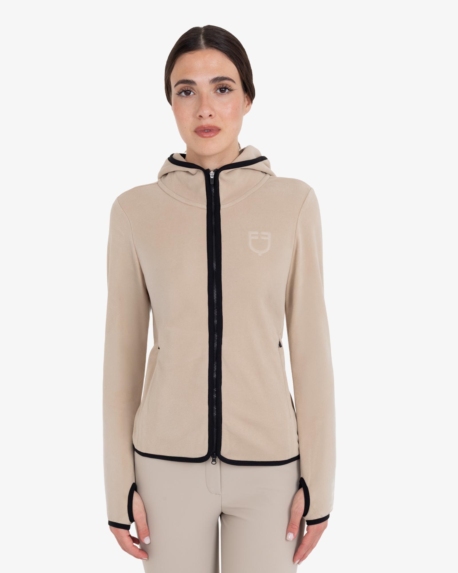 Women's fleece zip-up sweatshirt