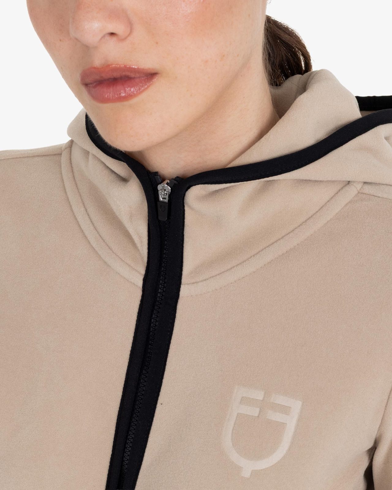 Women's fleece zip-up sweatshirt