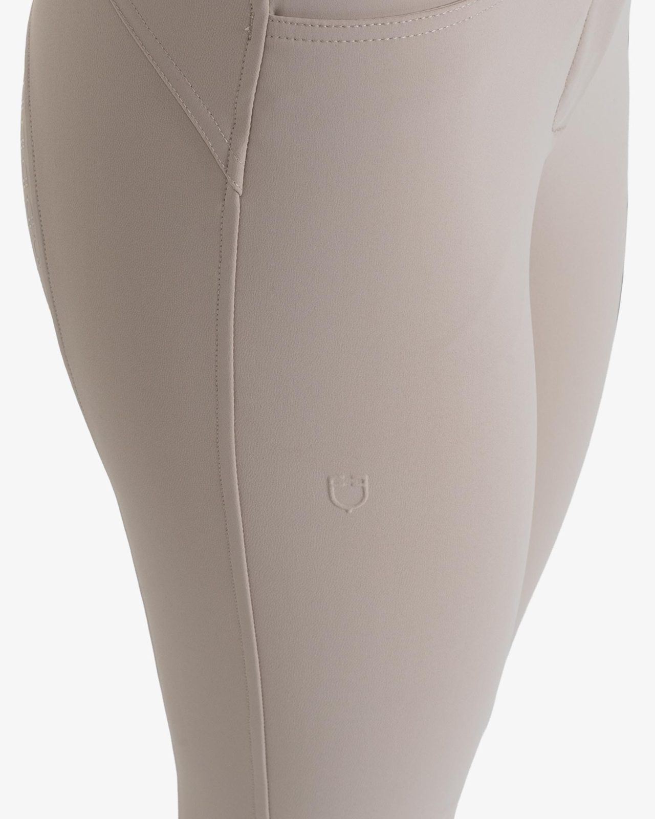 Women's high-waisted full grip breeches in bi-stretch fabric