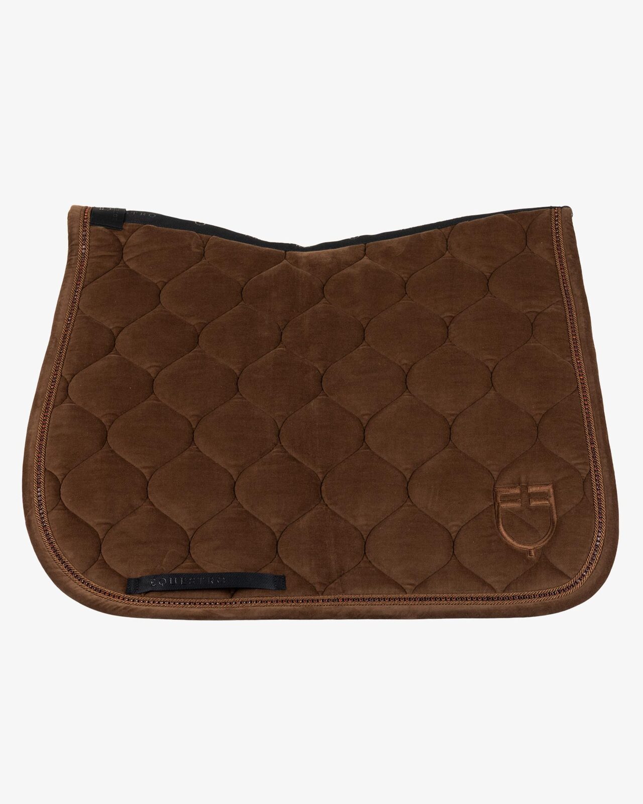 Suede-effect dressage saddle pad with rhinestones