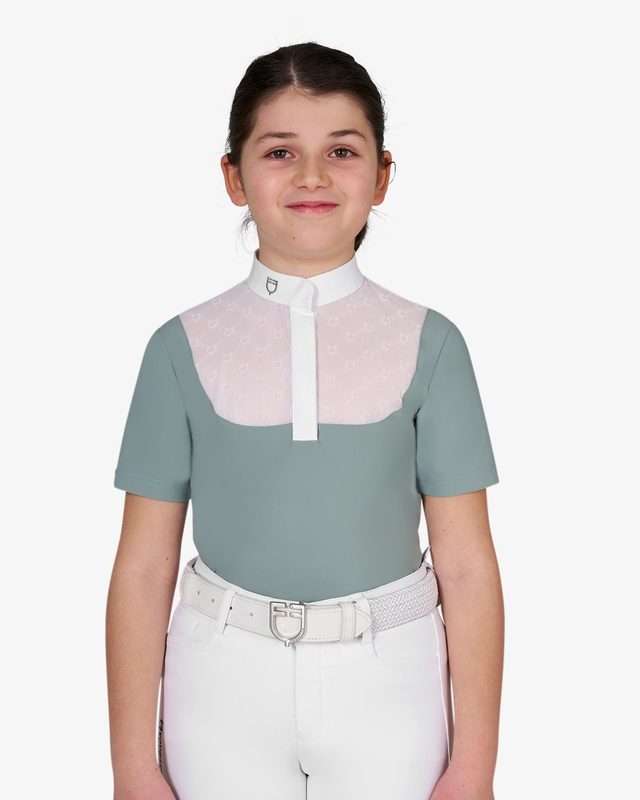 Girls’ competition polo shirt with tulle
