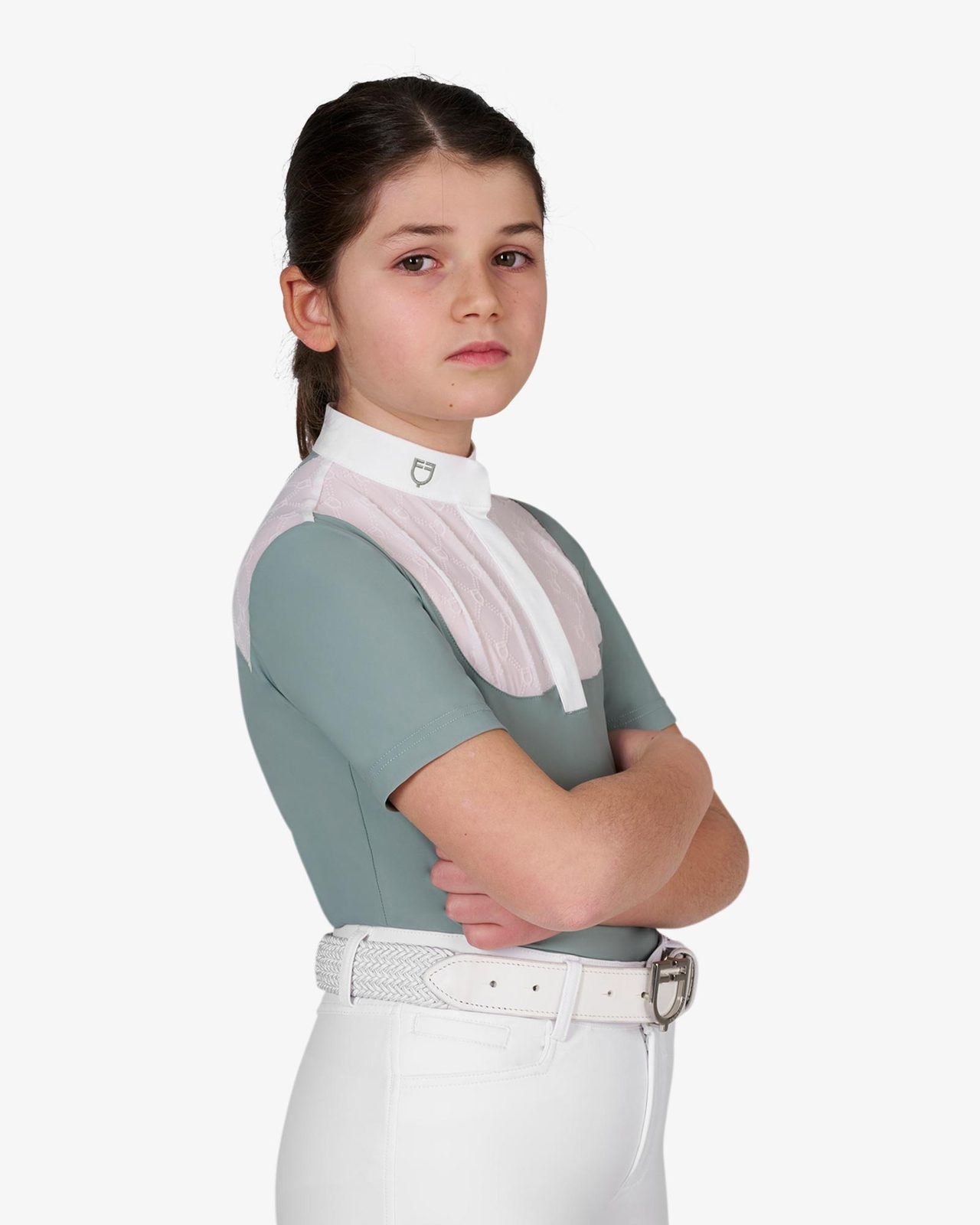 Girls’ competition polo shirt with tulle