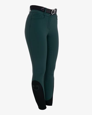 Women's high-waisted full grip breeches in bi-stretch fabric