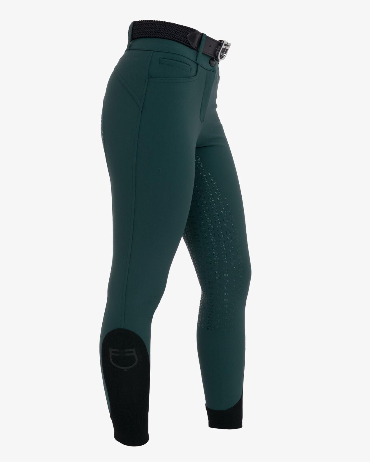 Women's high-waisted full grip breeches in bi-stretch fabric