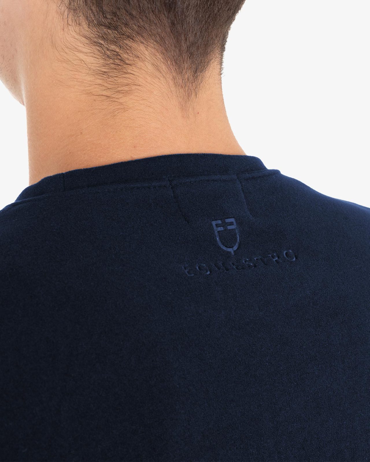 Men's fleece crewneck sweatshirt with side pocket