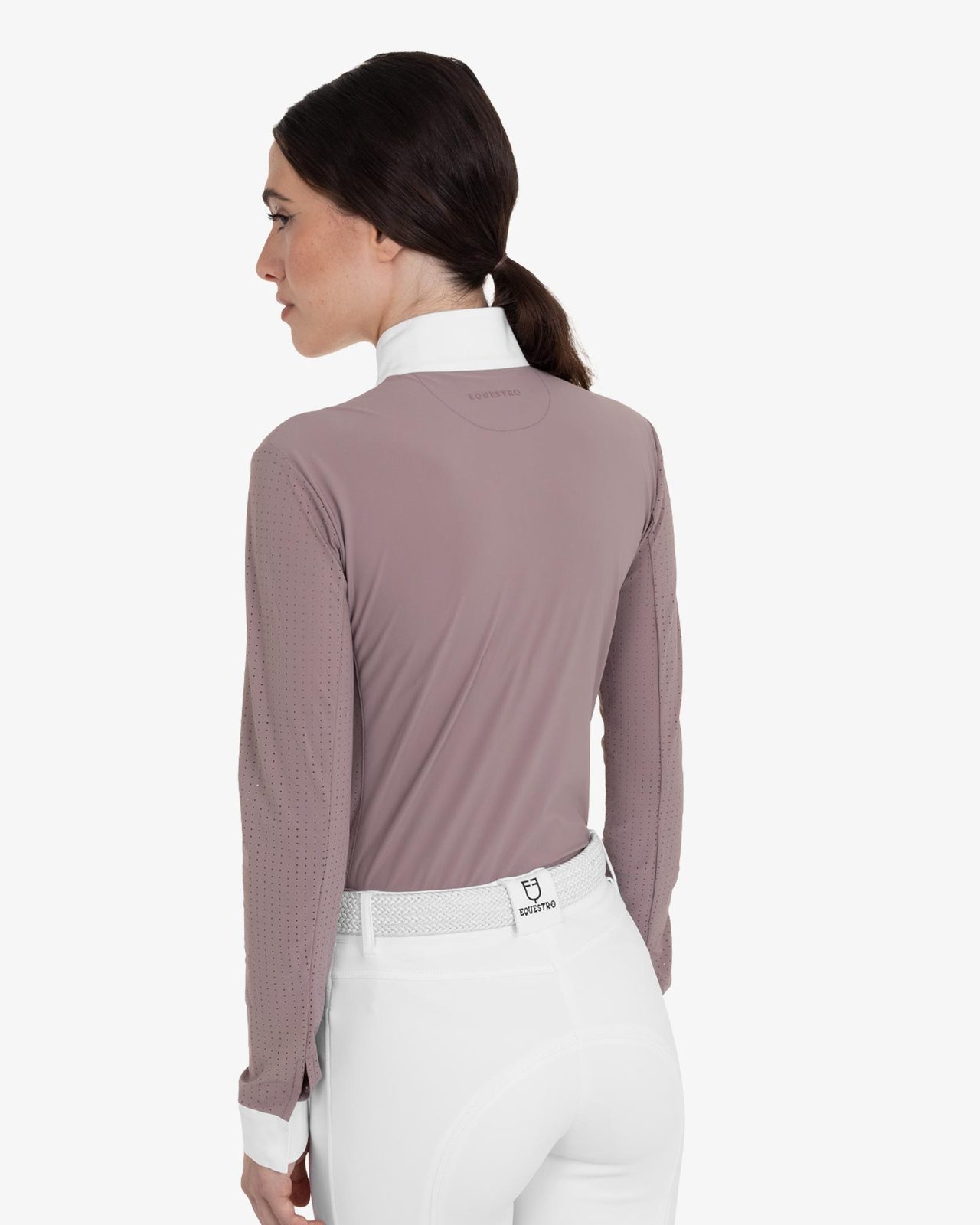 Women’s perforated long-sleeved competition polo shirt