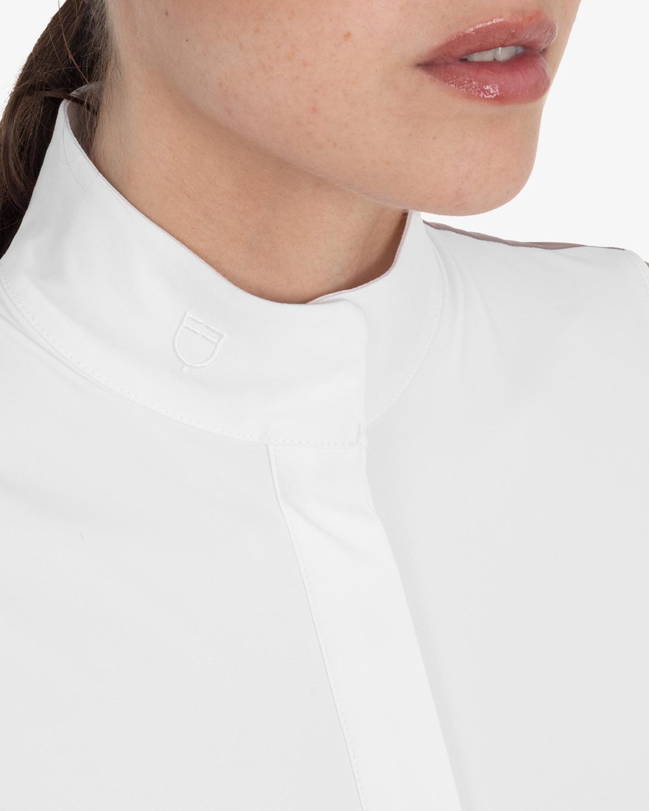 Women’s perforated long-sleeved competition polo shirt
