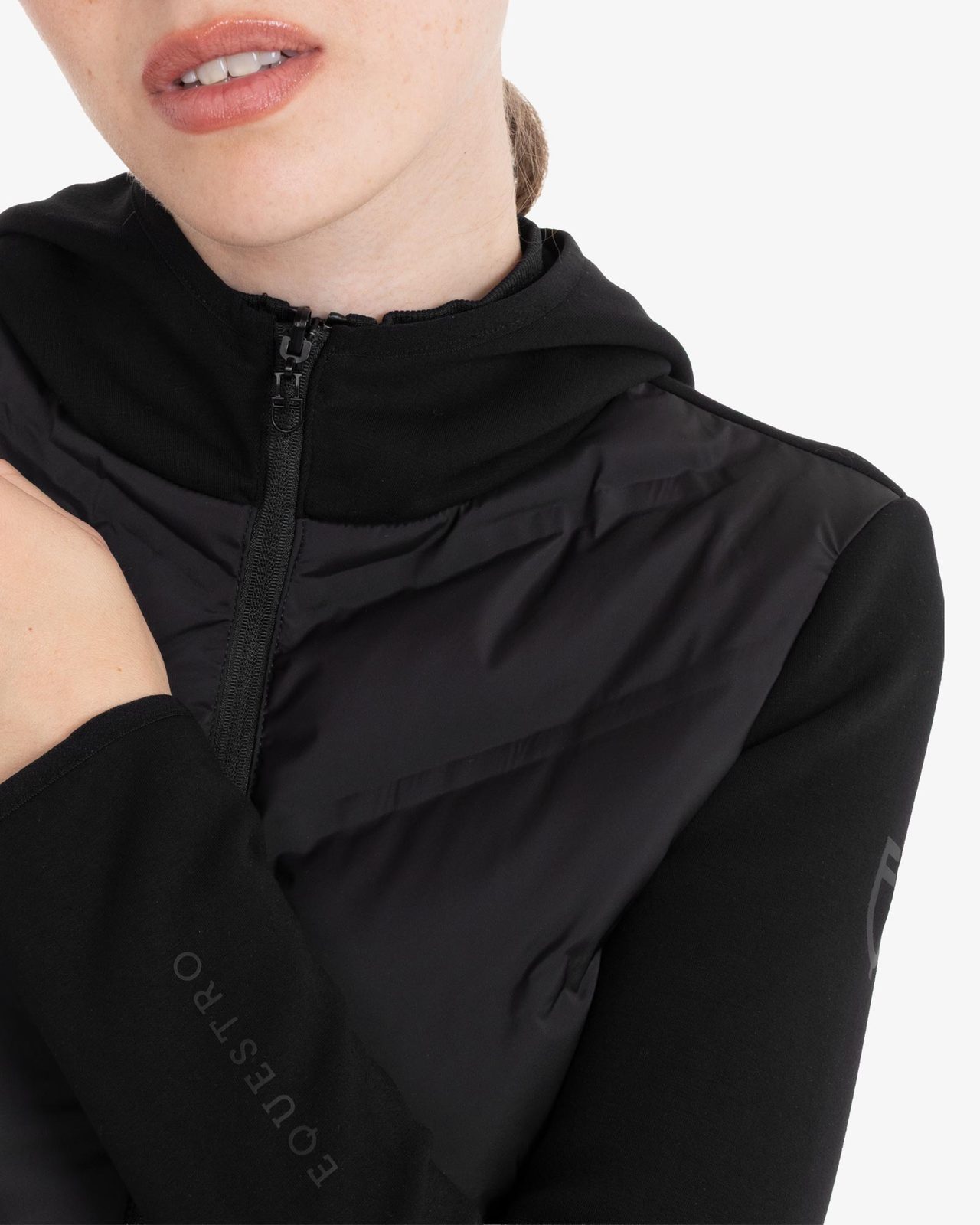 Women's technical outerwear with front padding