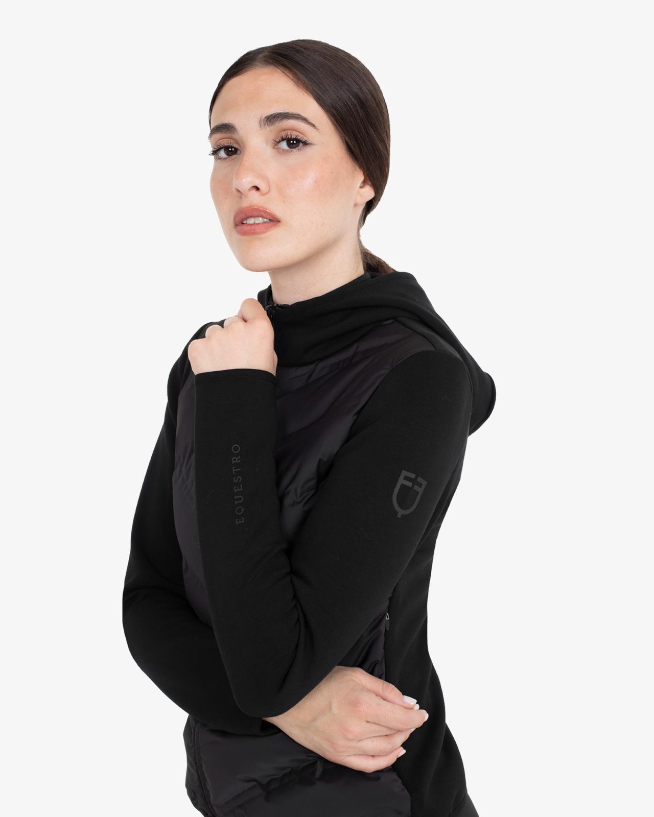 Women's technical outerwear with front padding