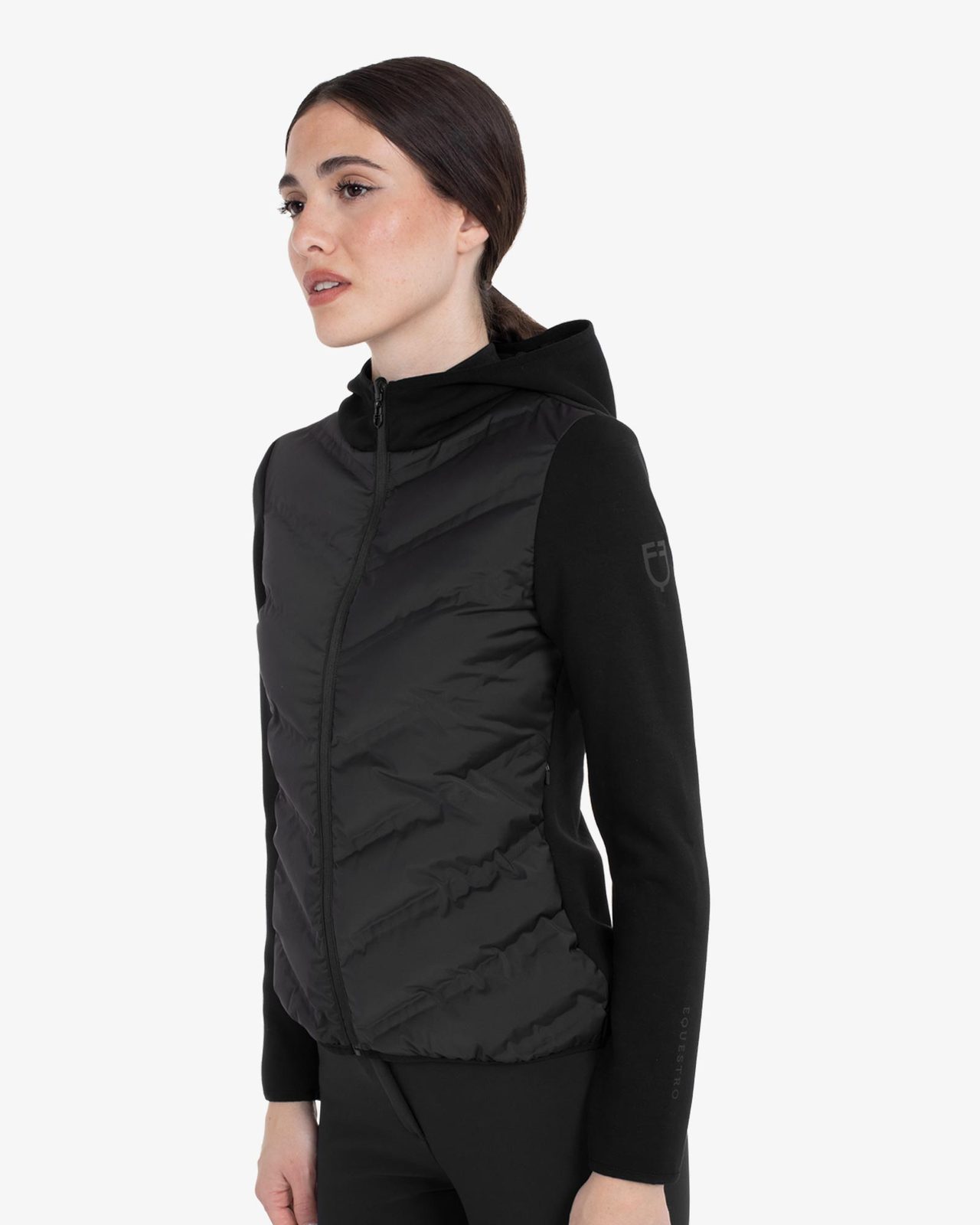 Women's technical outerwear with front padding