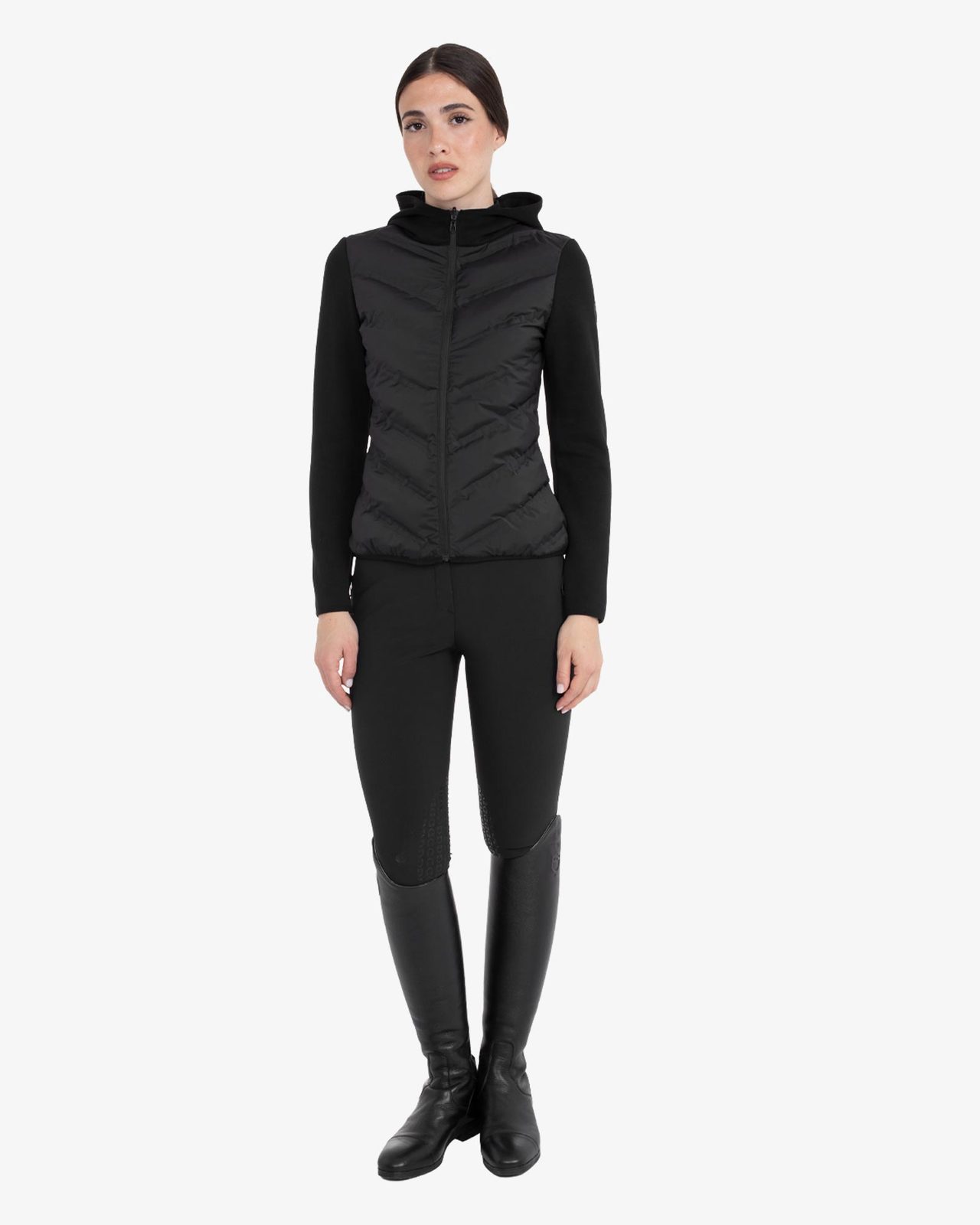 Women's technical outerwear with front padding