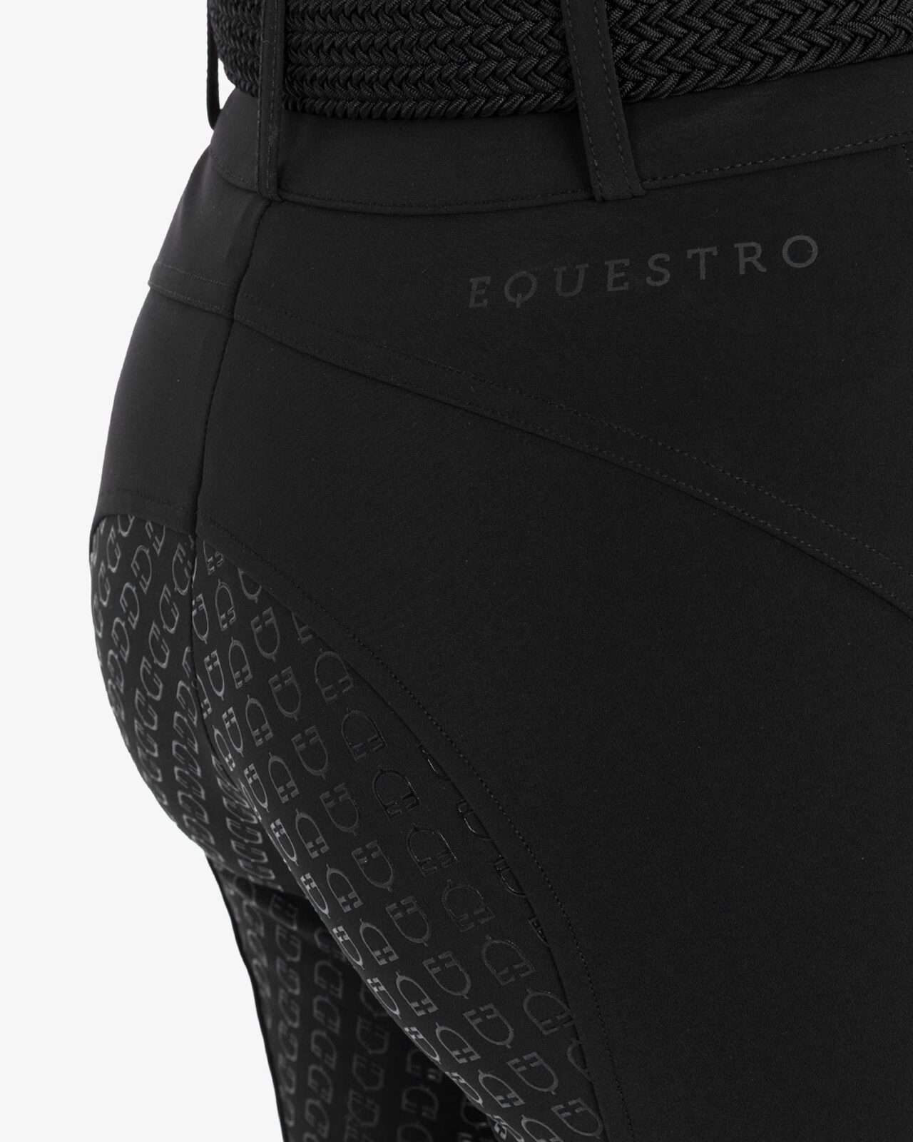Women's high-waisted full grip breeches in bi-stretch fabric