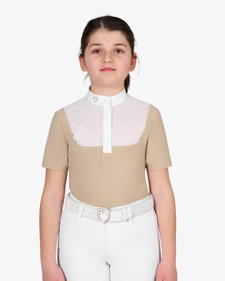 Girls’ competition polo shirt with tulle
