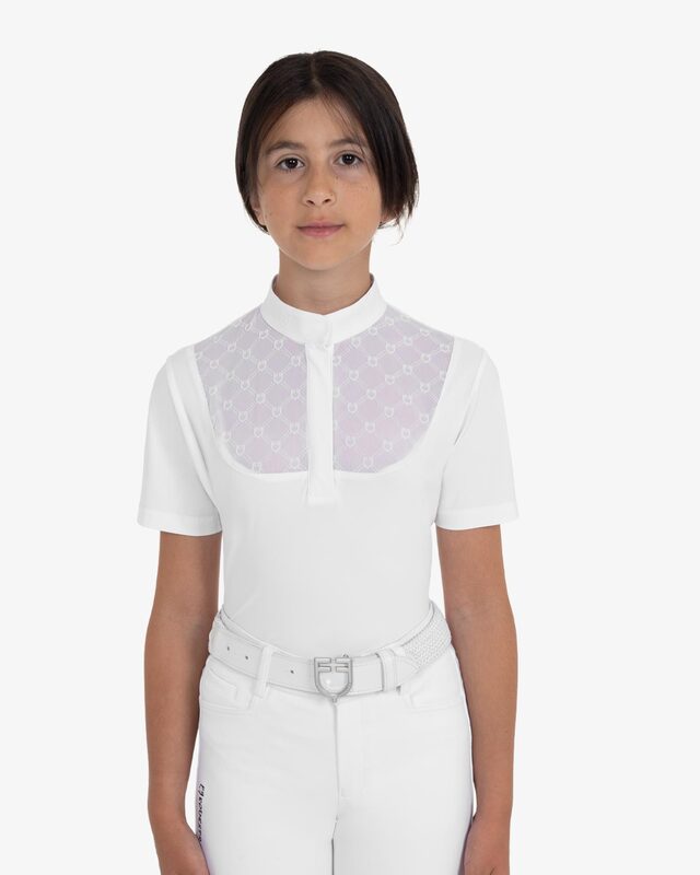Girls’ competition polo shirt with tulle
