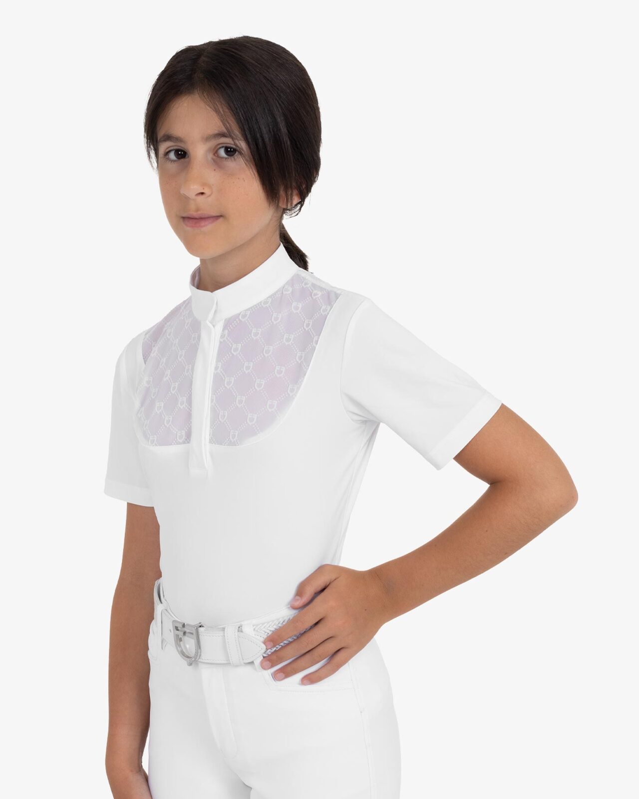 Girls’ competition polo shirt with tulle