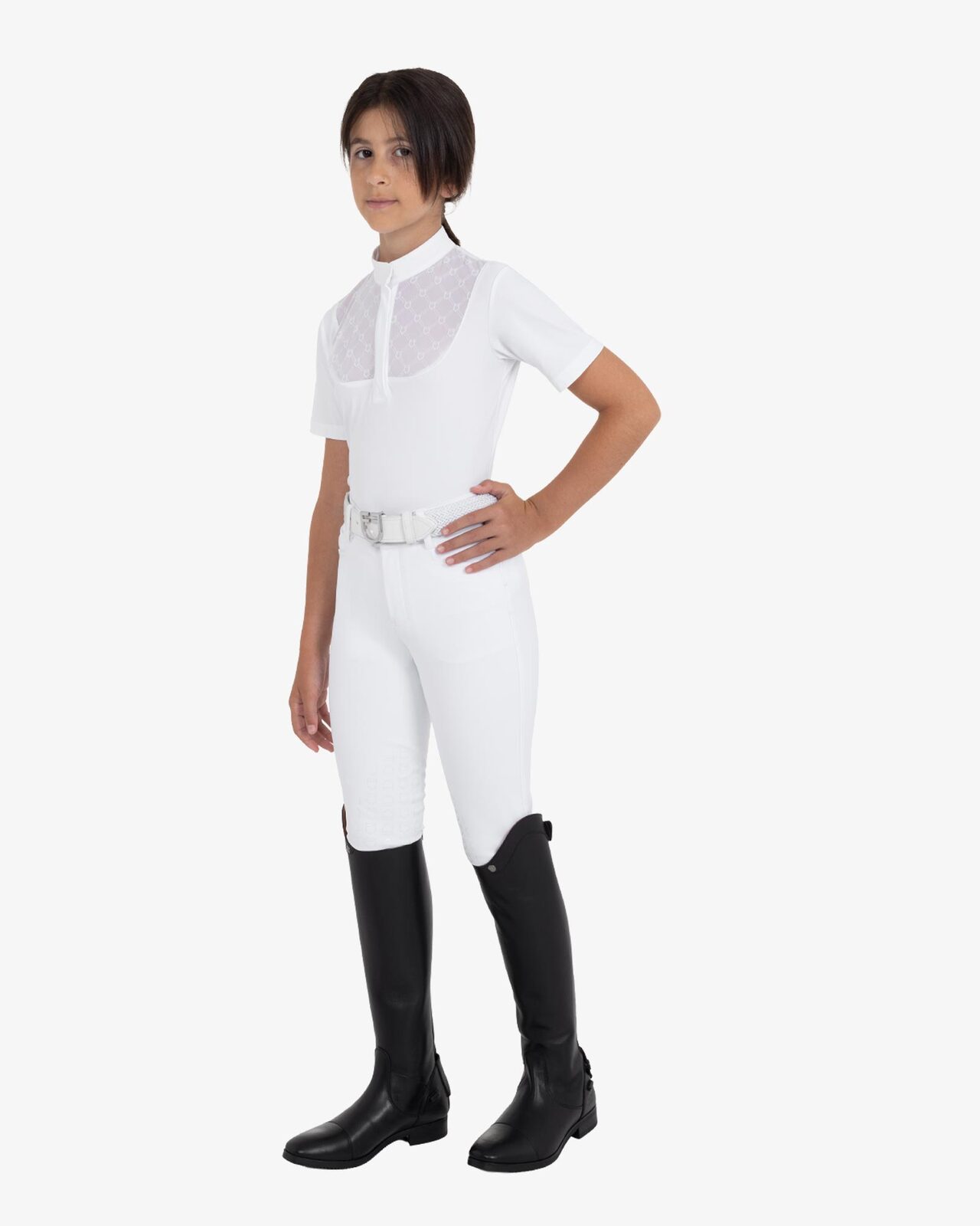 Girls’ competition polo shirt with tulle