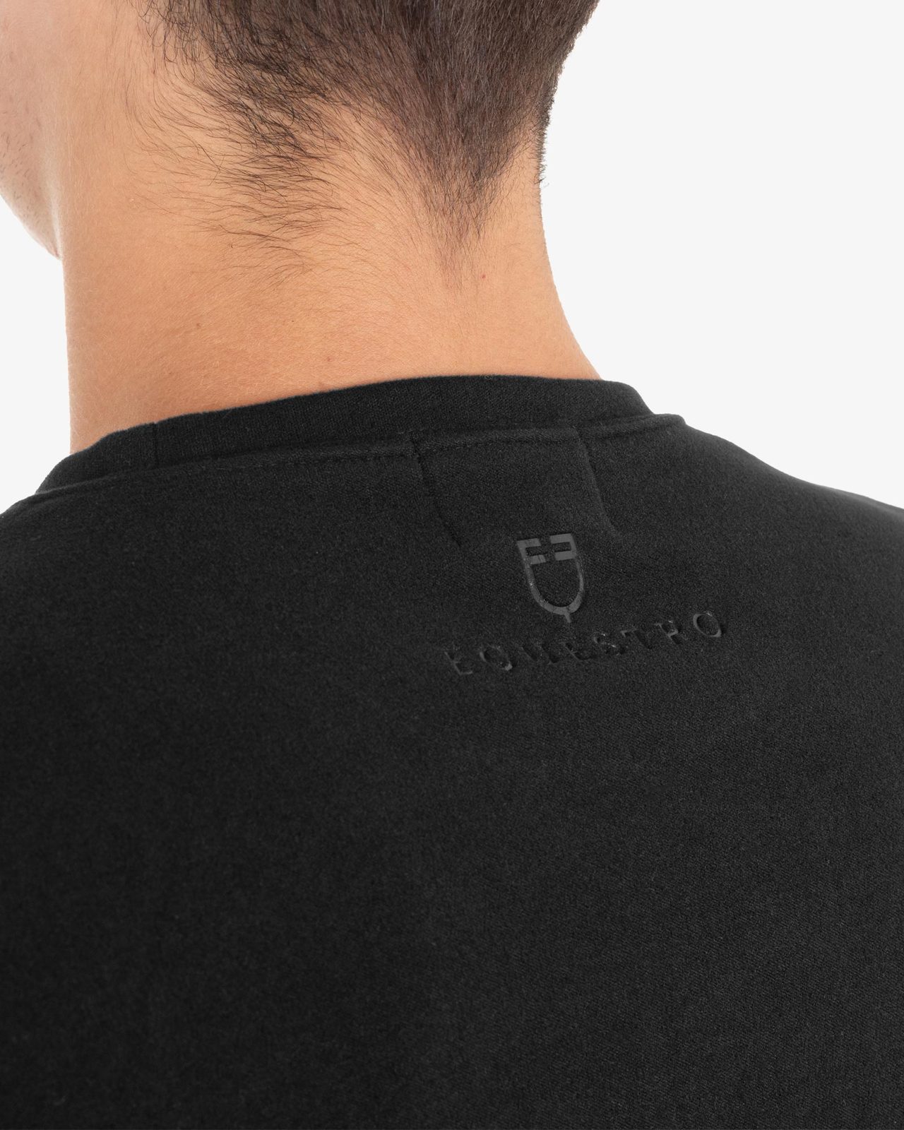 Men's fleece crewneck sweatshirt with side pocket