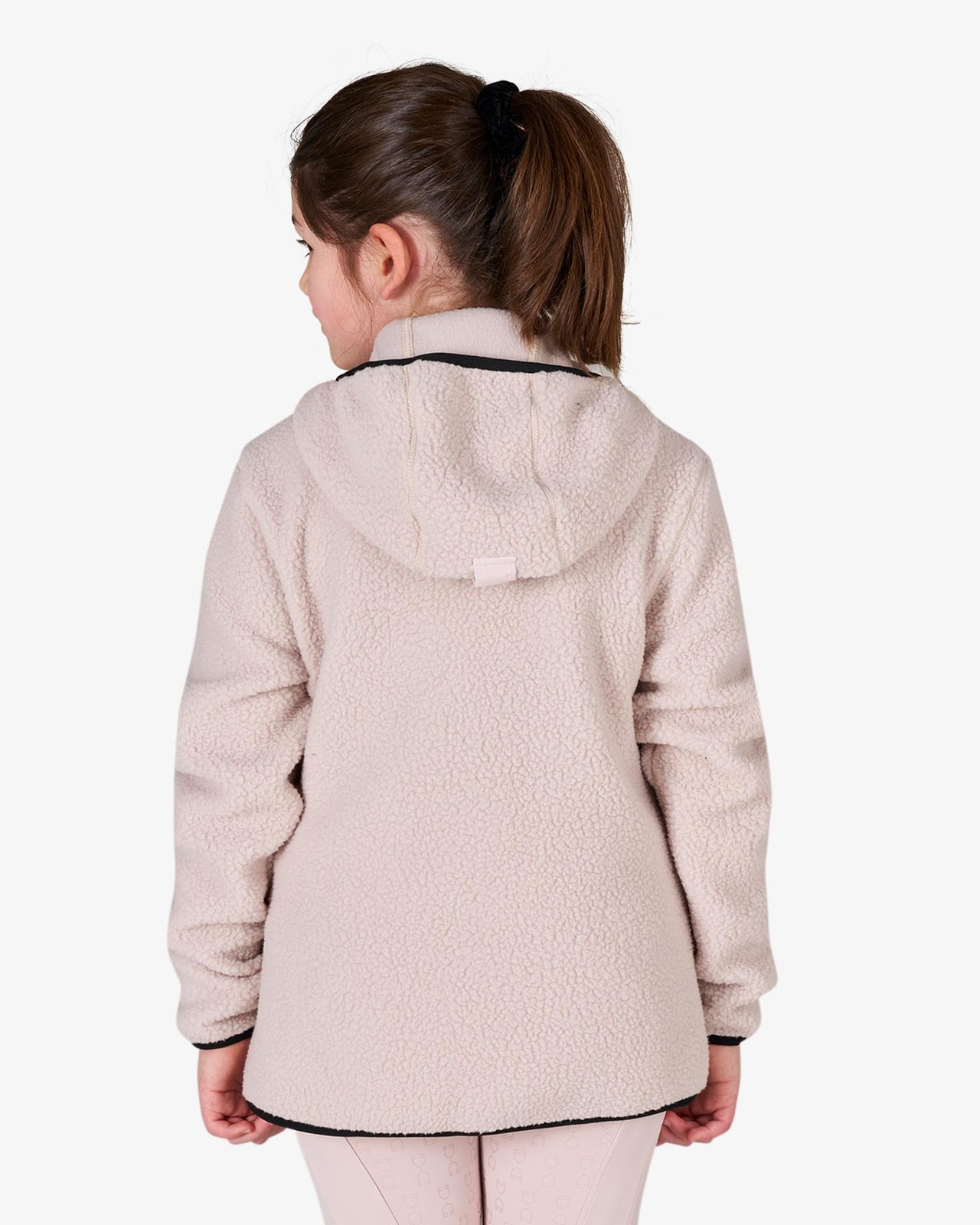 Kids' unisex teddy fleece hooded sweatshirt with zip