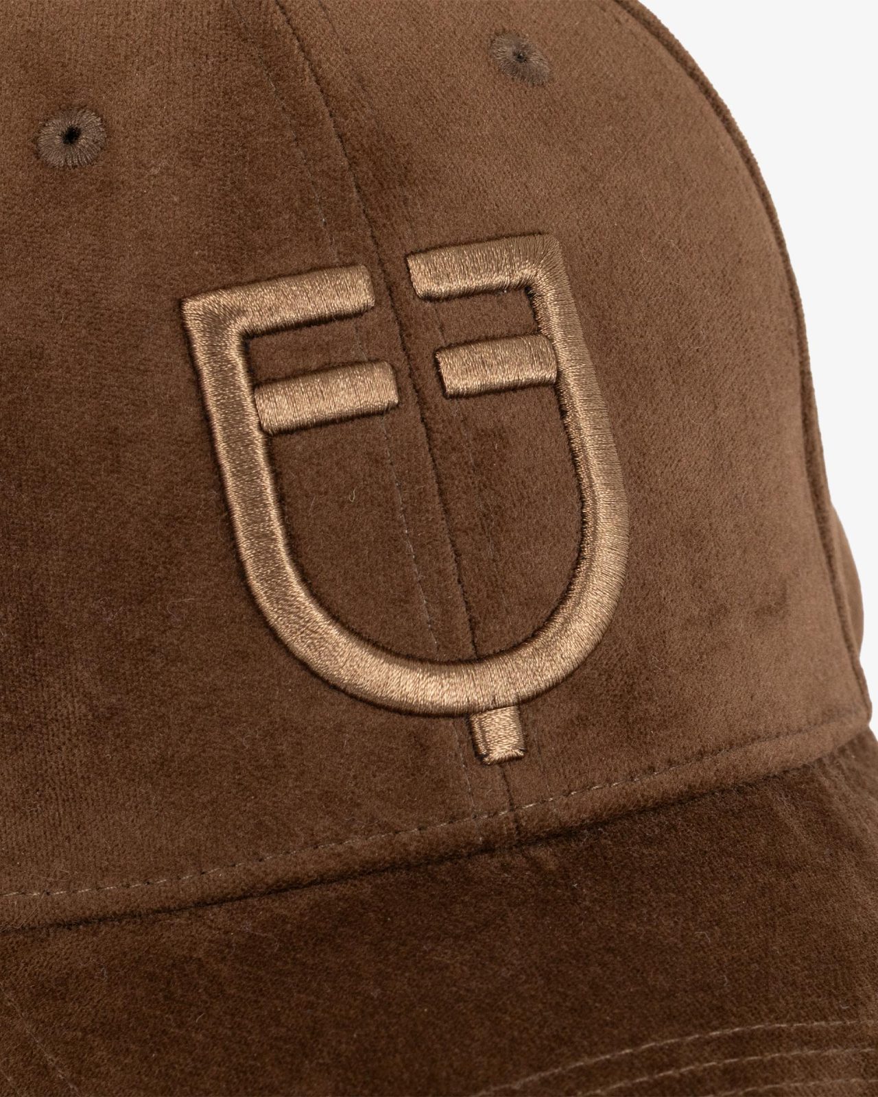 Cappellino unisex baseball in tessuto effetto velluto