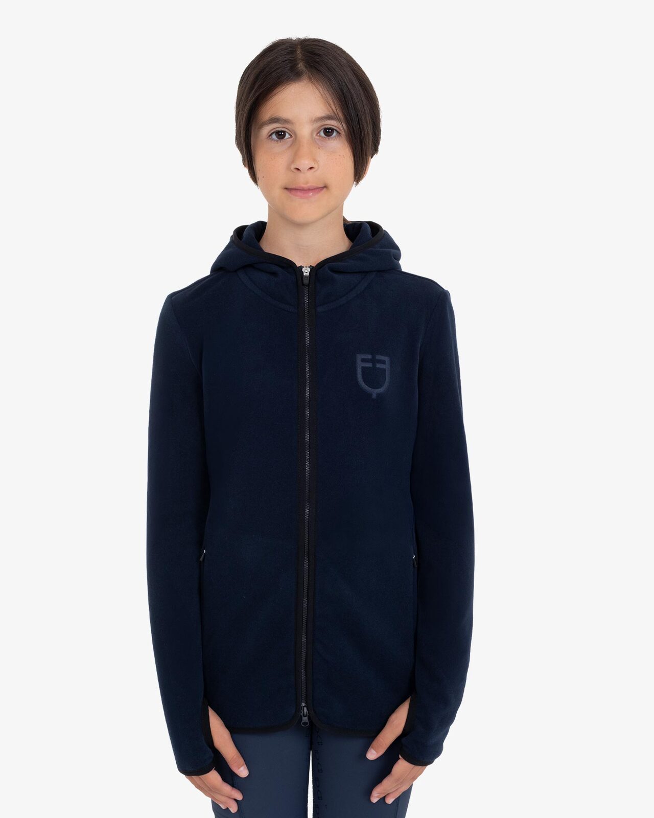 Kids' unisex fleece zip-up hoodie