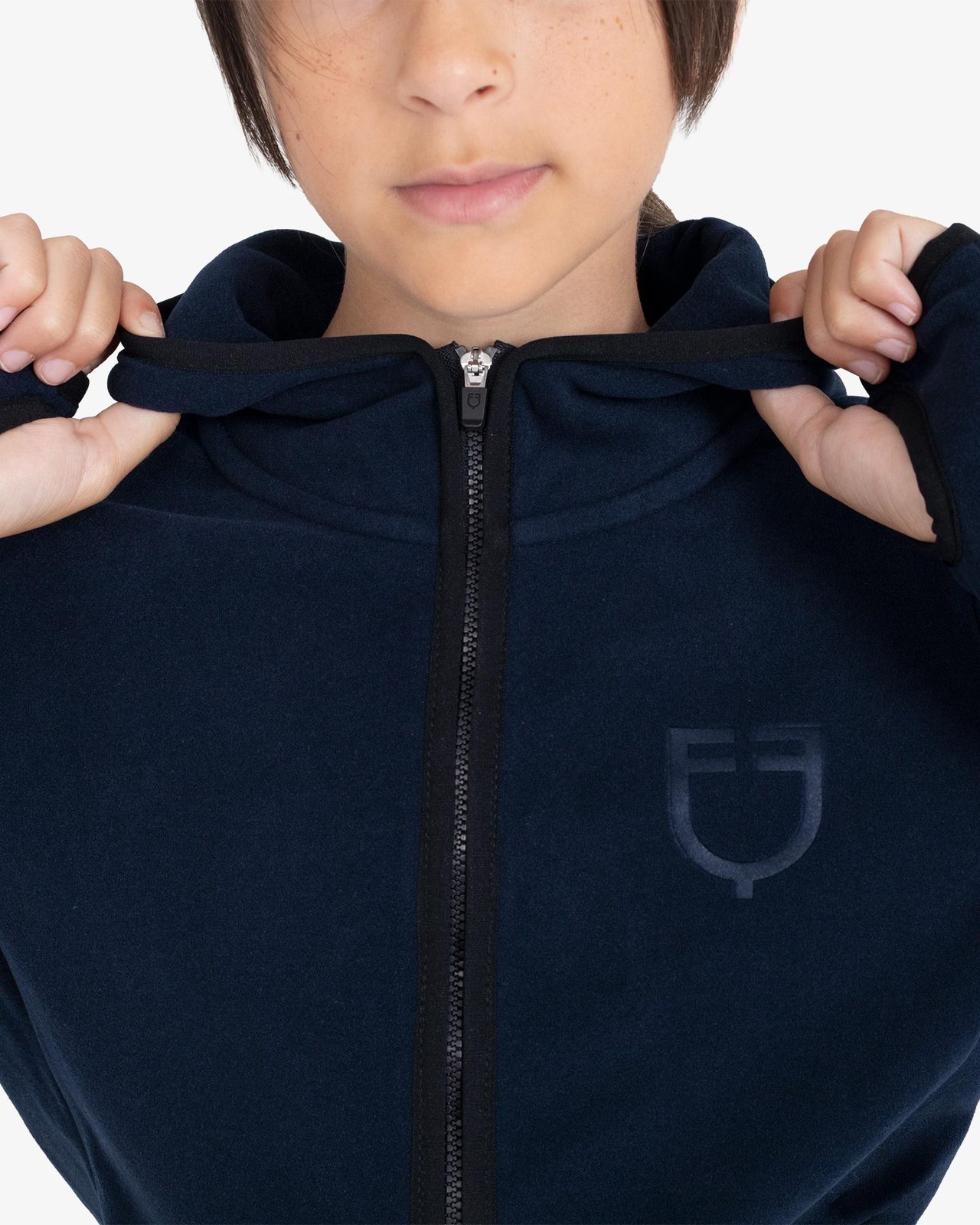 Kids' unisex fleece zip-up hoodie
