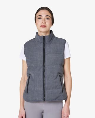 Women's quilted wool vest