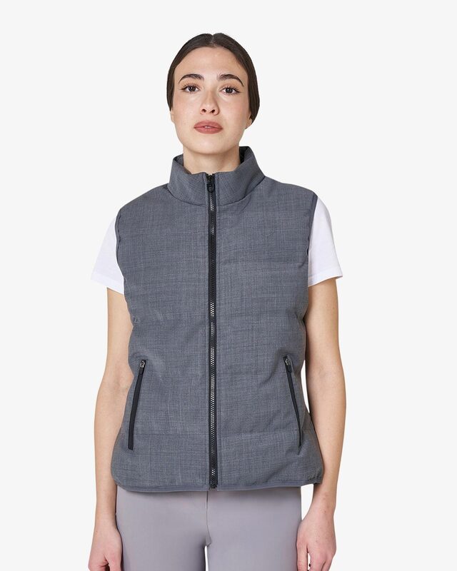 Women's quilted wool vest