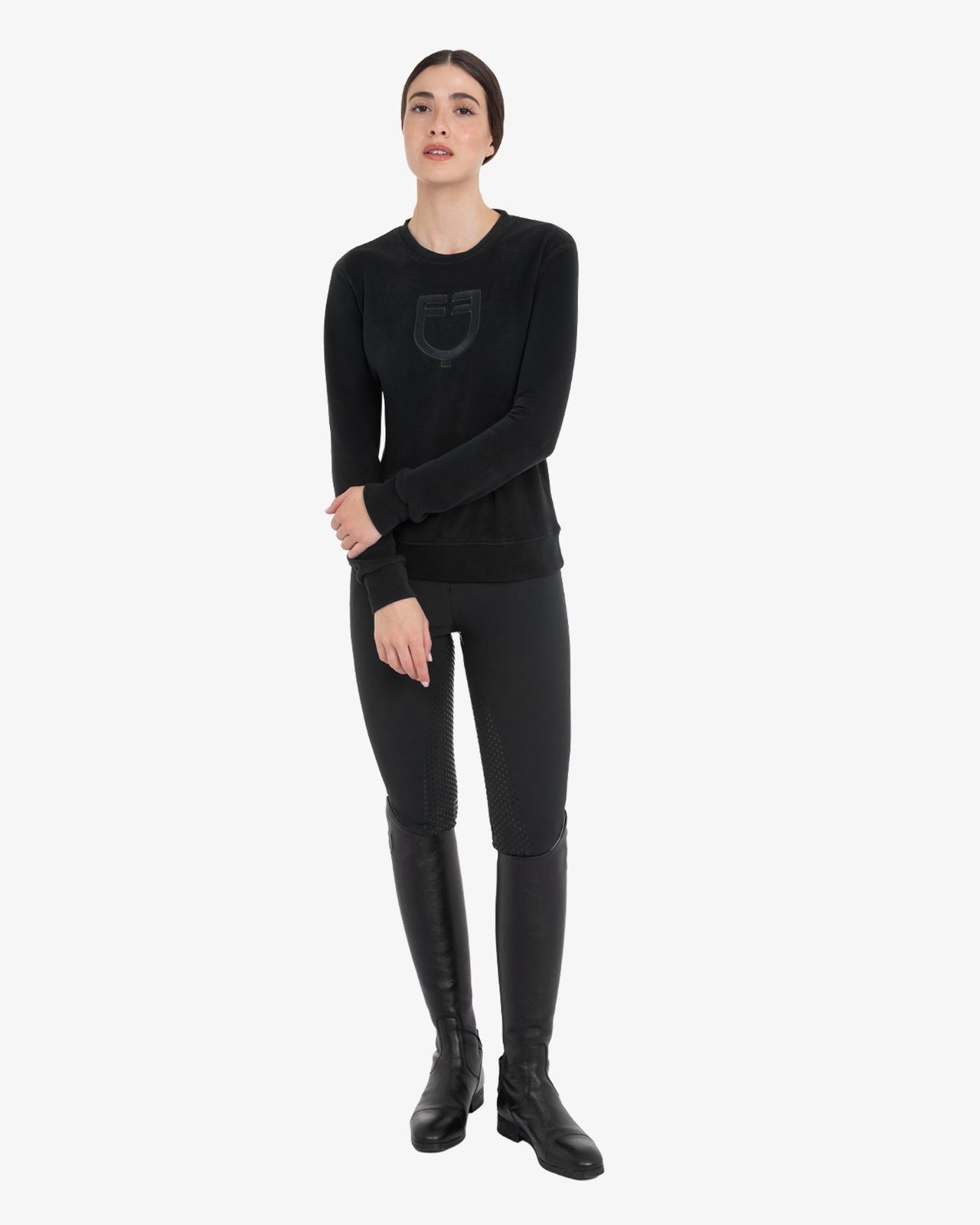 Women's fleece crewneck sweatshirt