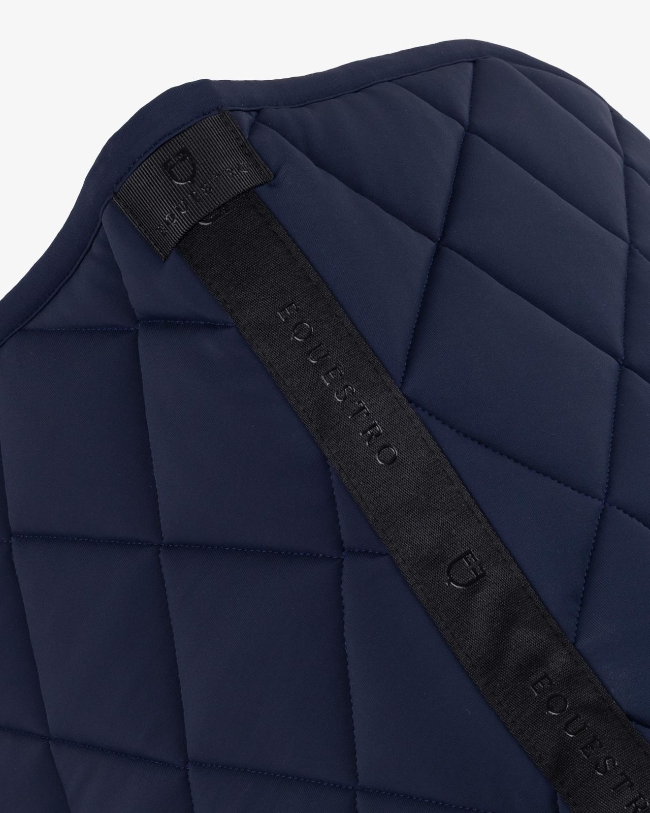 Jumping saddle pad with diamond quilting and embroidered logo