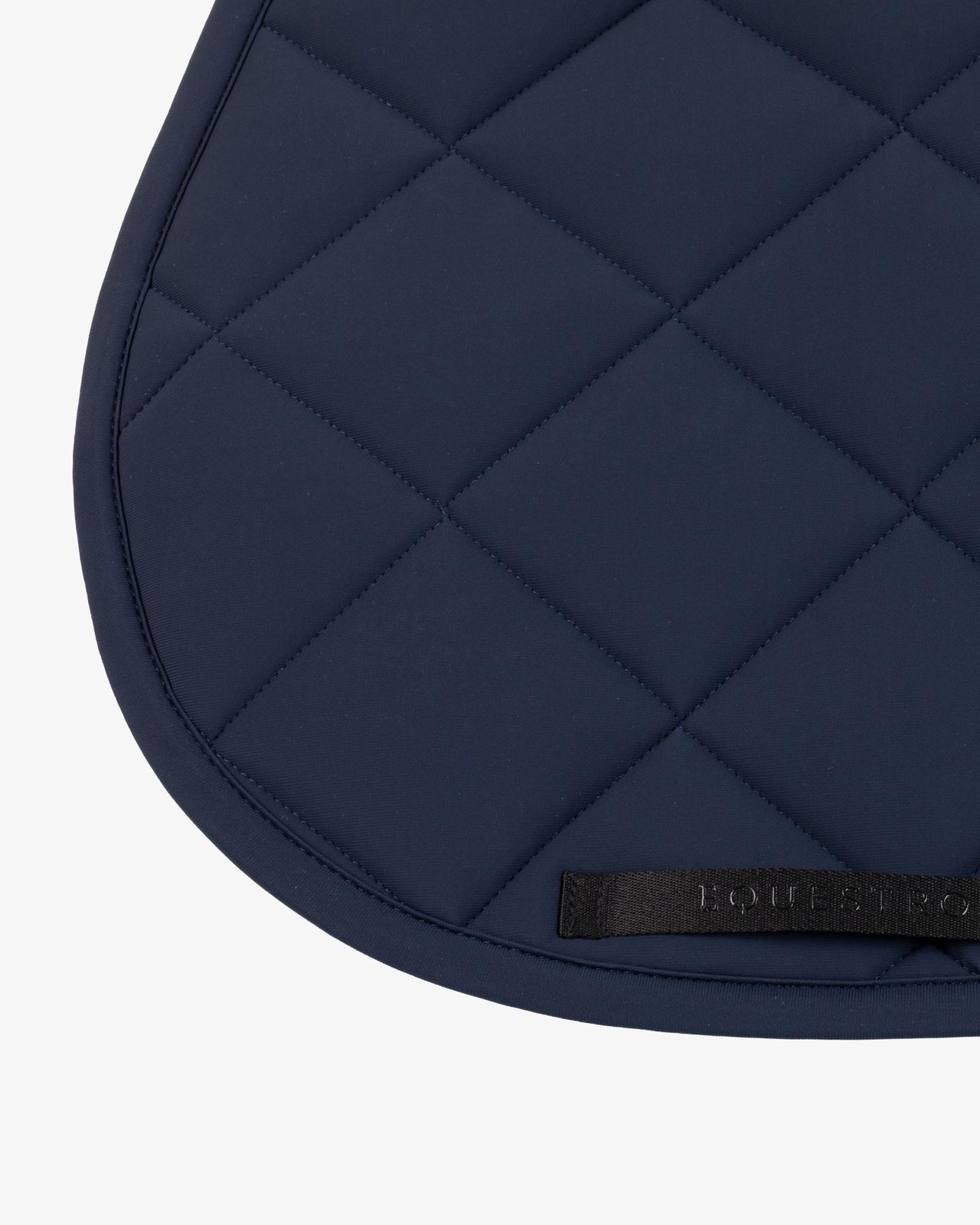 Jumping saddle pad with diamond quilting and embroidered logo